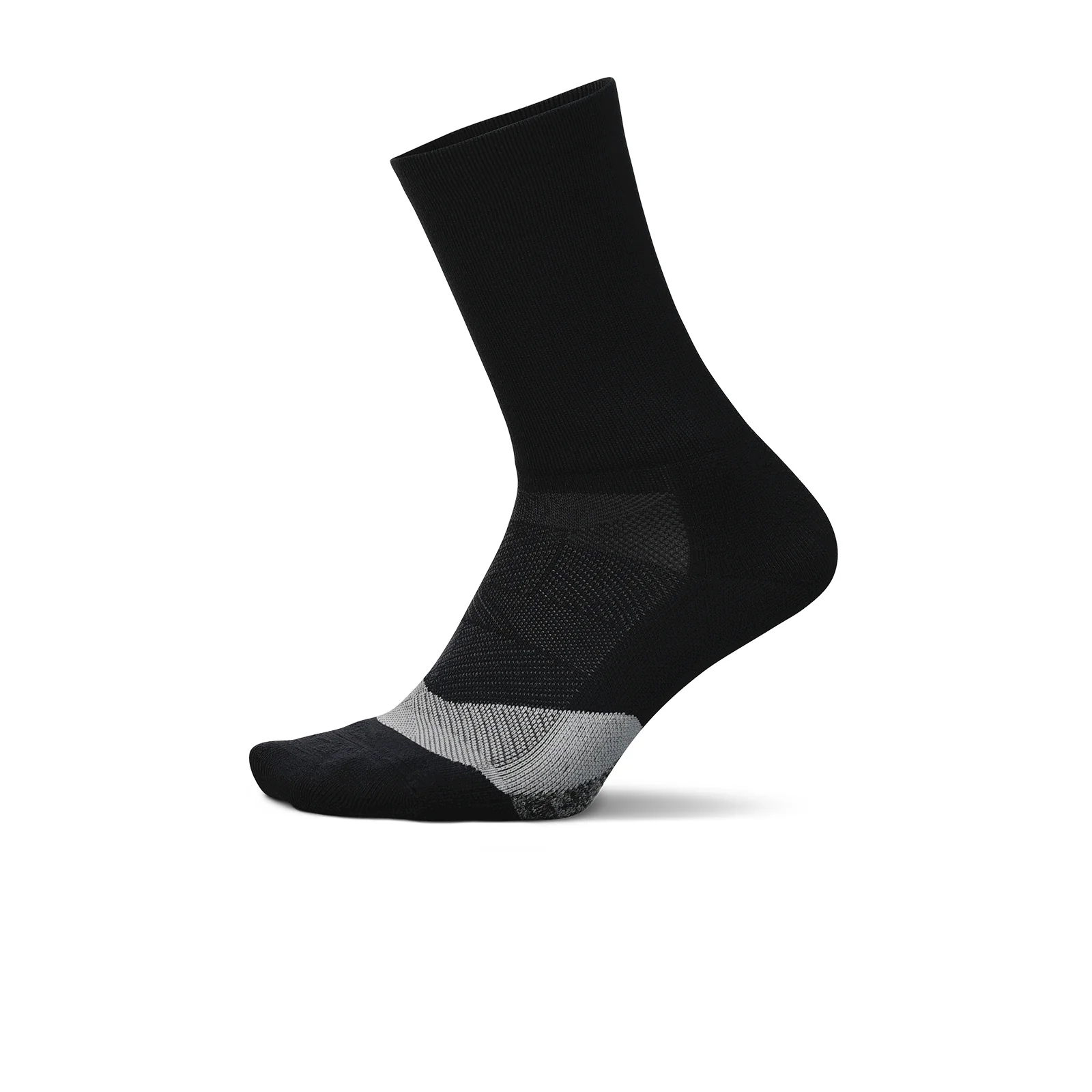 Feetures Elite Light Cushion Crew Sock (Unisex) - Black - Image 2