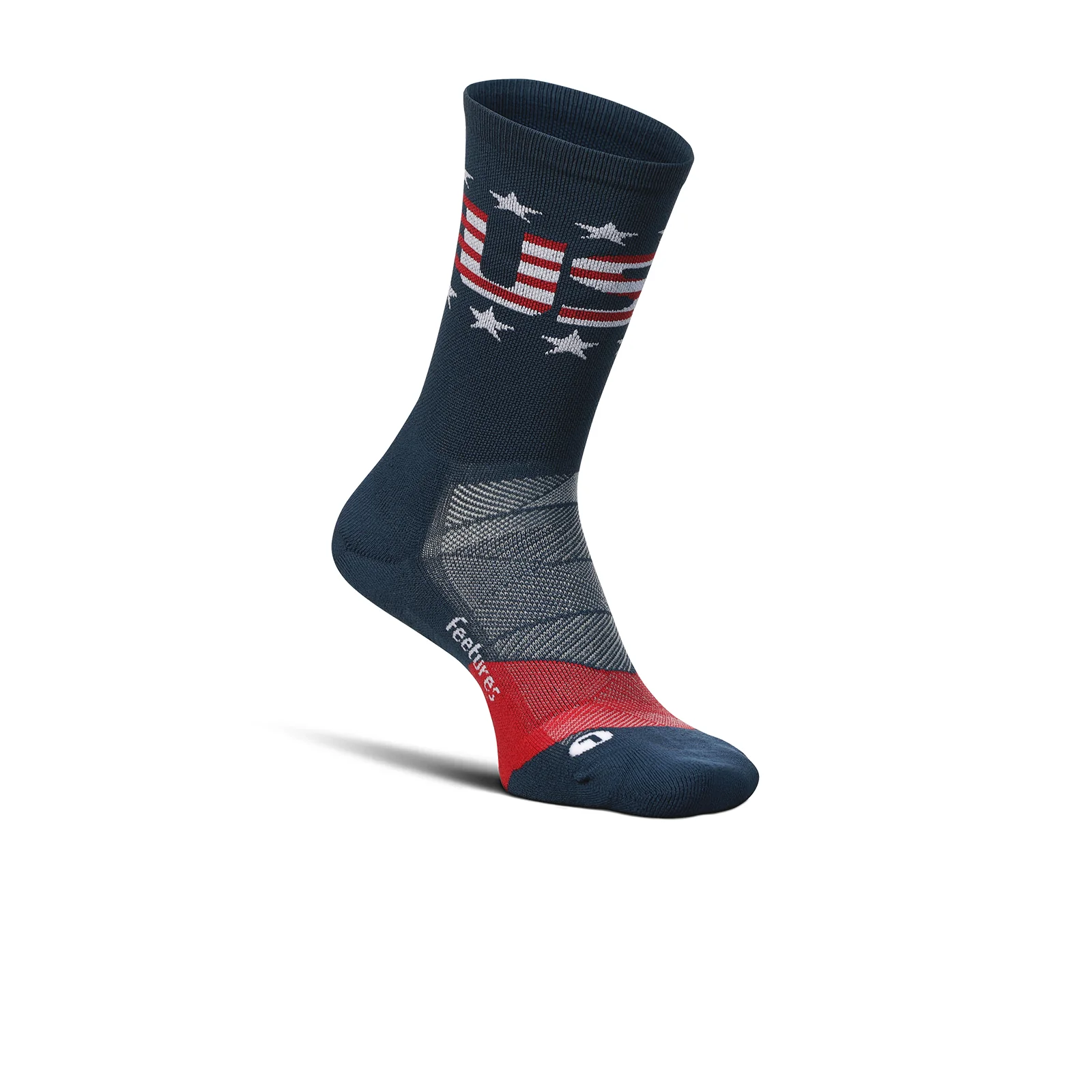 Feetures Elite Light Cushion Mini Crew Sock (Unisex) - Limited Edition USA Navy
