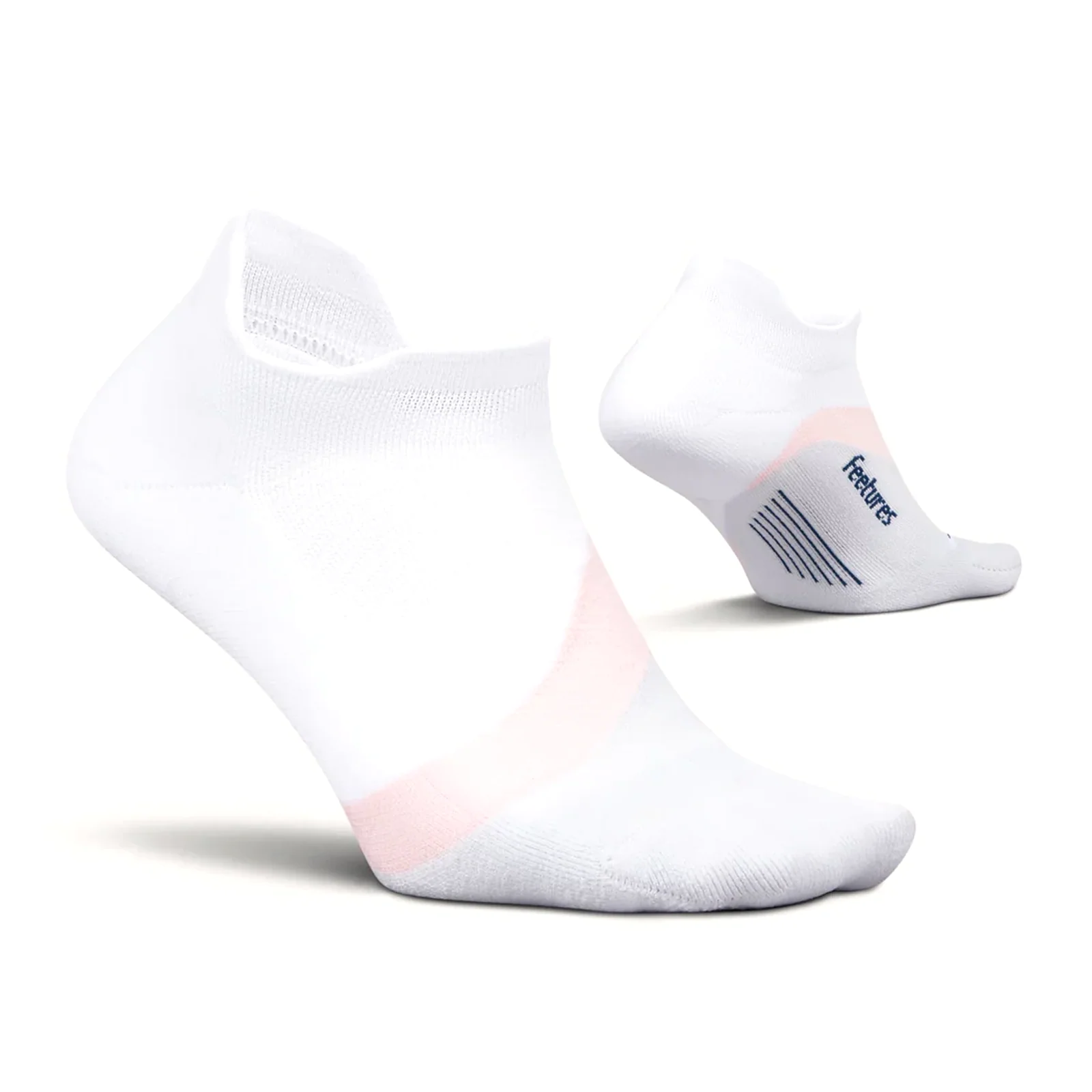 Feetures Elite Light Cushion No Show Tab Sock (Unisex) - White Rose - Image 2