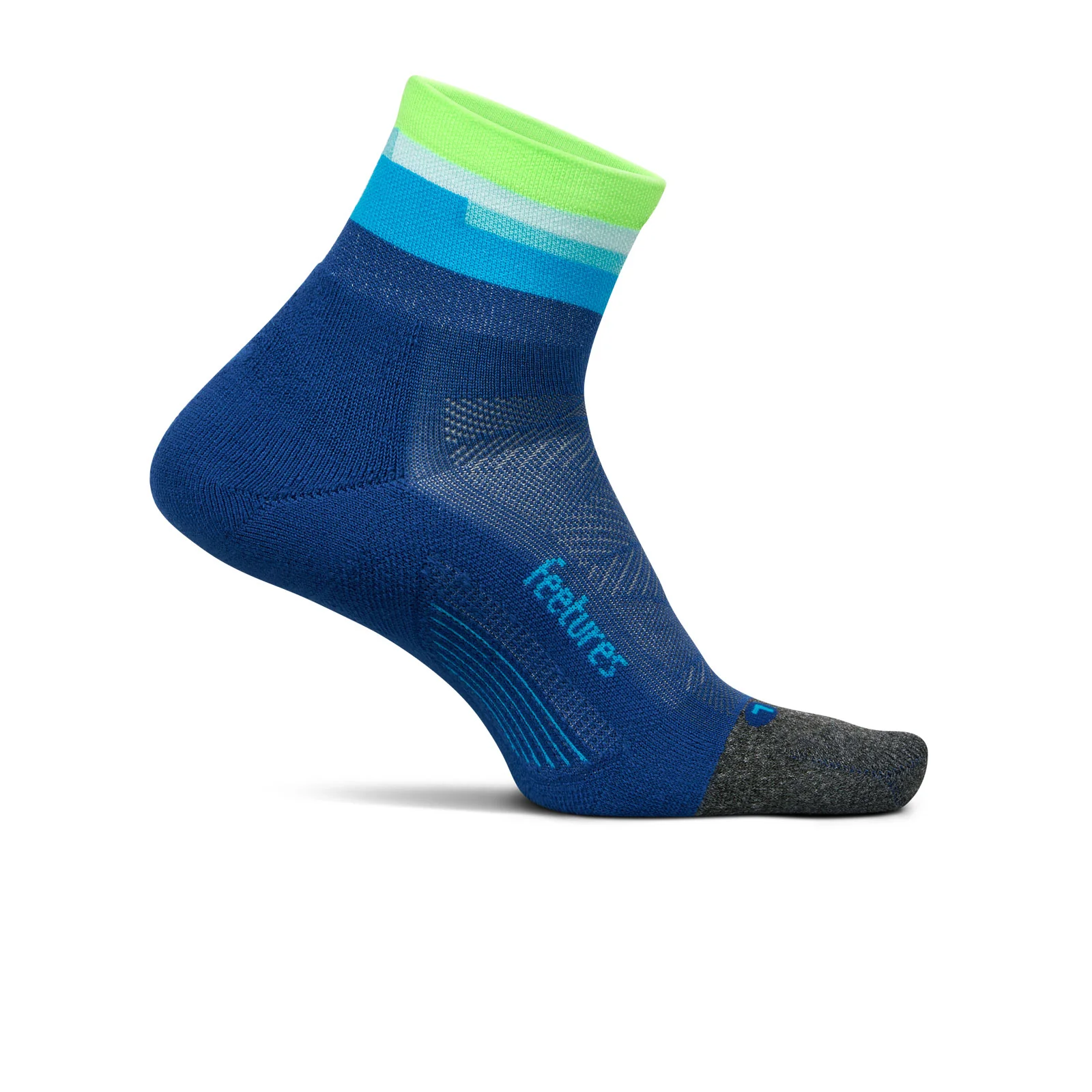 Feetures Elite Light Cushion Quarter Sock (Unisex) - Surfboard Blue