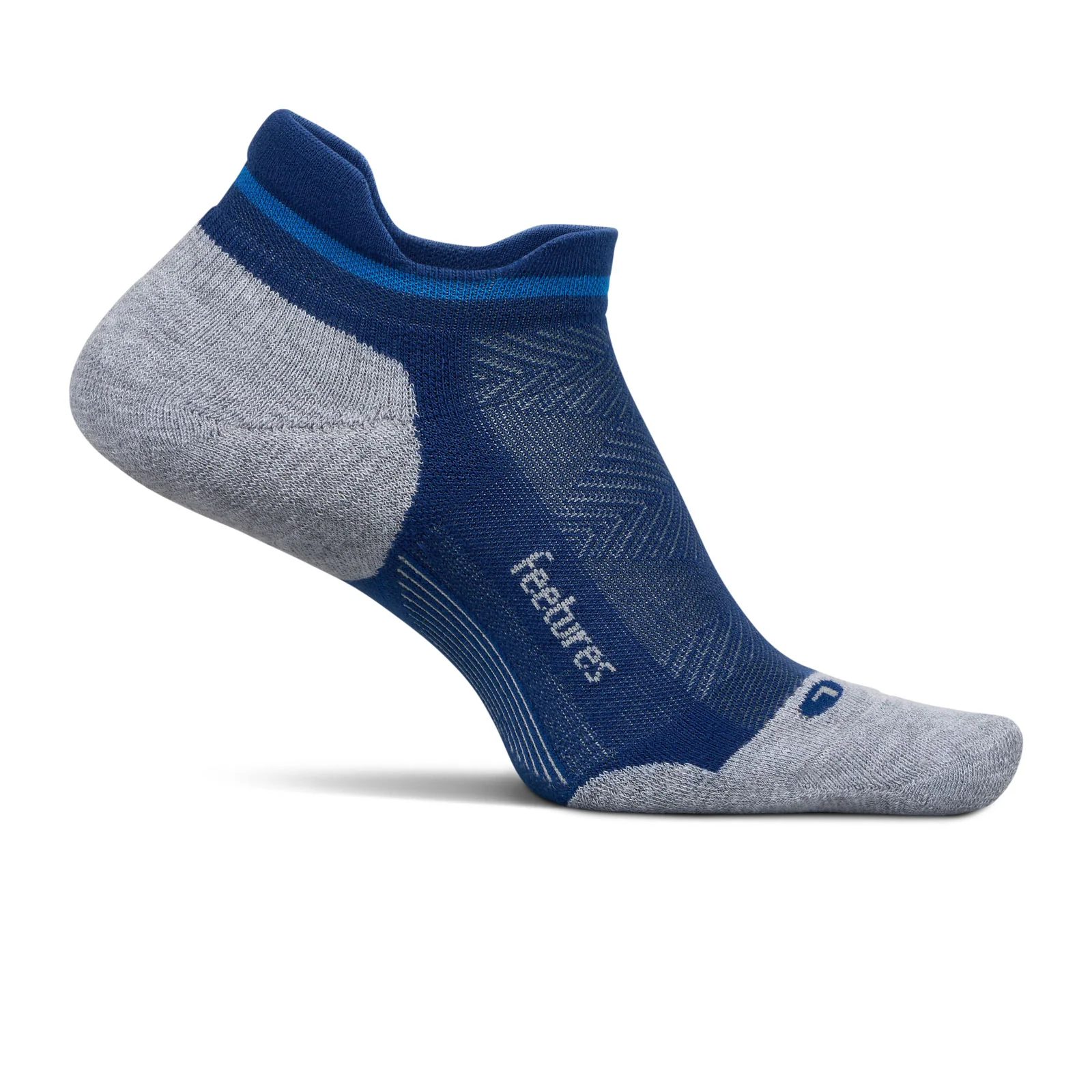 Feetures Elite Max Cushion No Show Tab Sock (Unisex) - Navy Mist