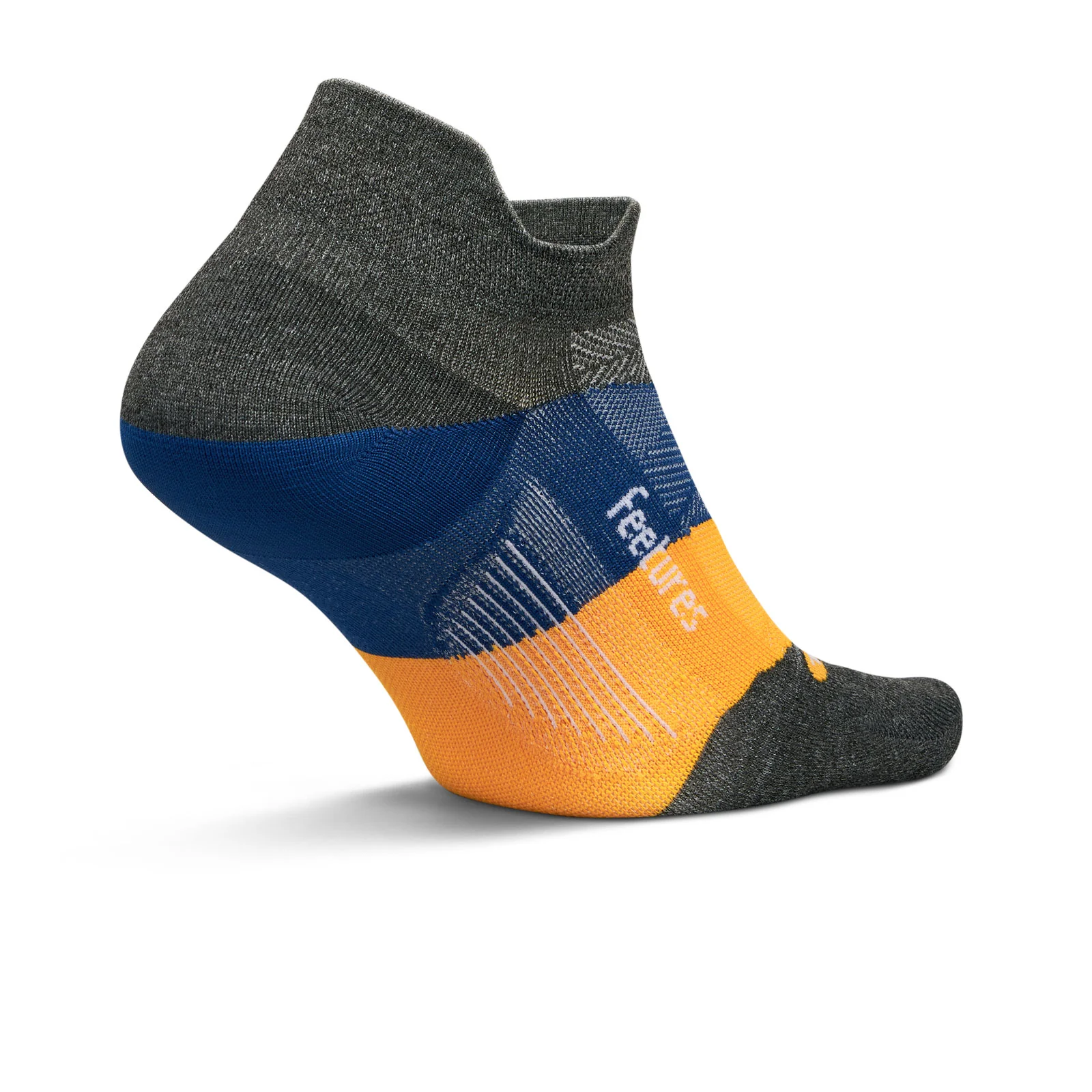 Feetures Elite Ultra Light No Show Tab Sock (Unisex) - Iron Seal - Image 2