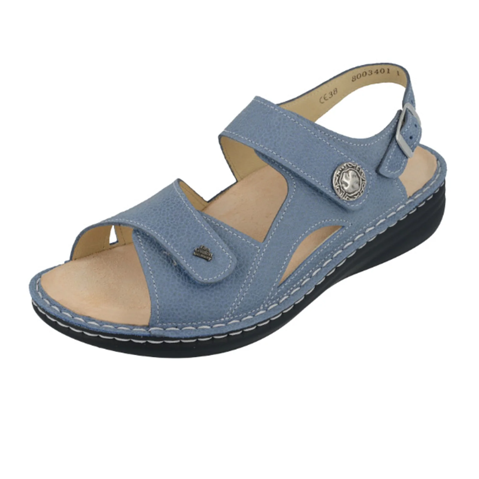 Finn Comfort Barbuda Backstrap Sandal (Women) - Sky Nubuck - Image 2