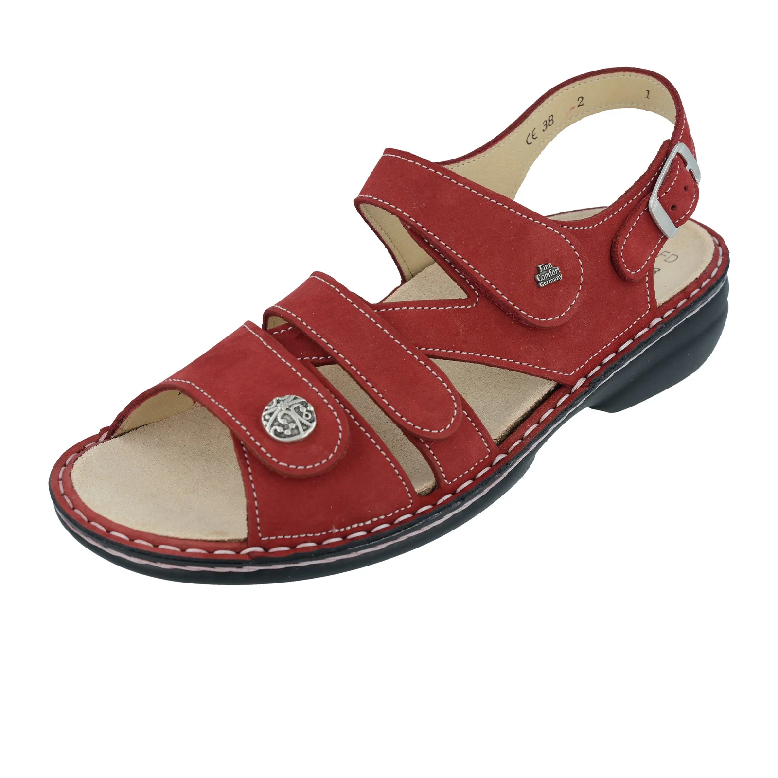 Finn Comfort Gomera-S Backstrap Sandal (Women) - Chili Nubuk - Image 2