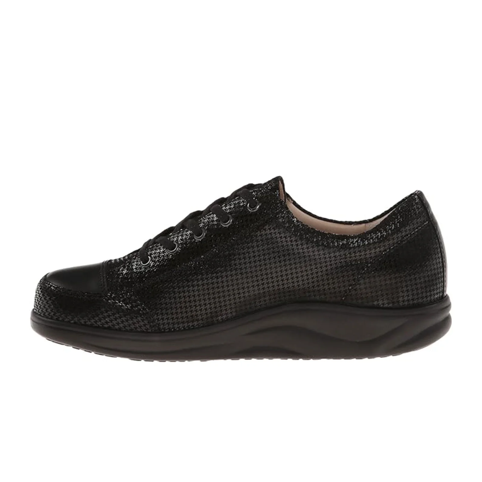 Finn Comfort Ikebukuro Lace Up (Women) - Black Houndstooth - Image 2