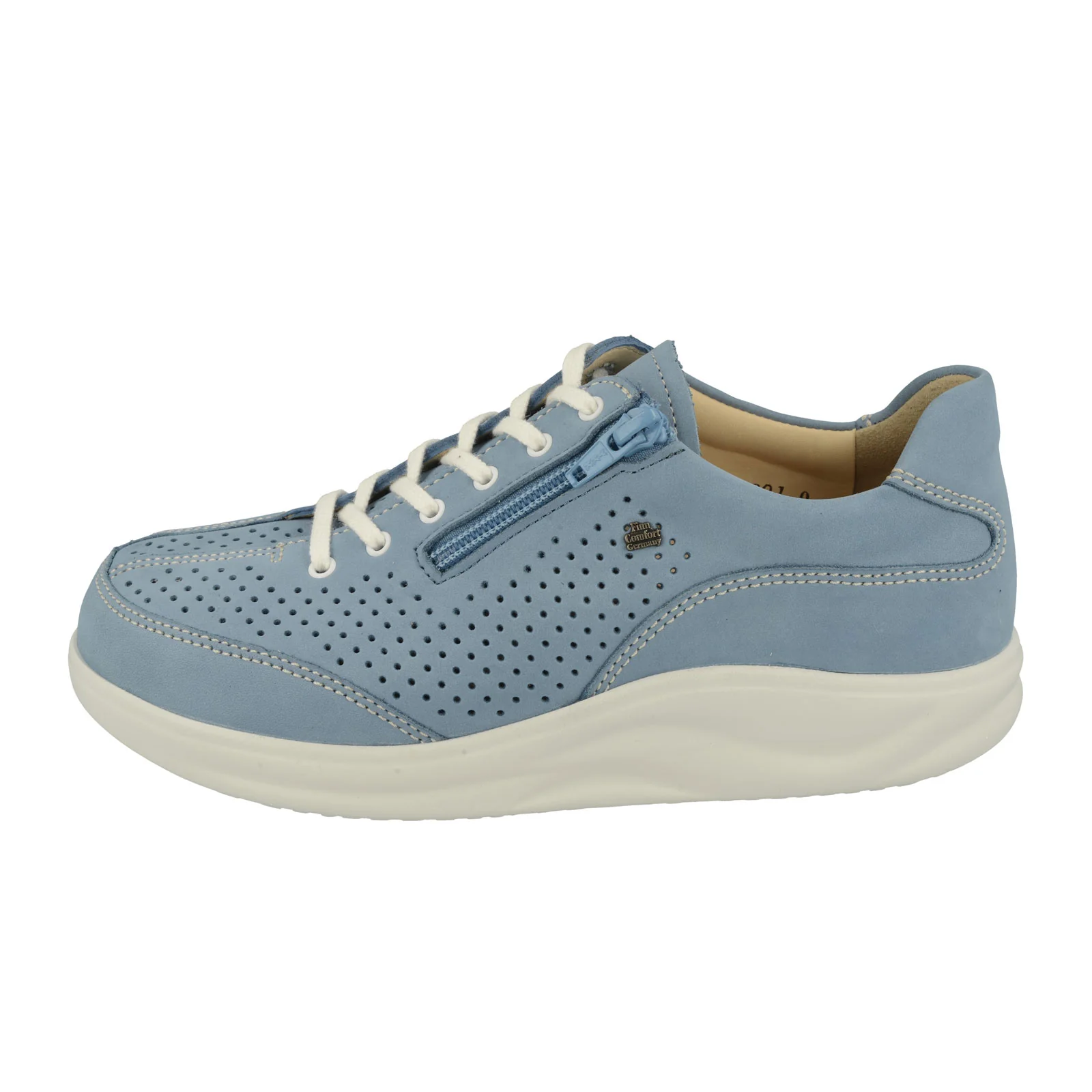 Finn Comfort Oze Sneaker (Women) - Blue Nubuck - Image 2