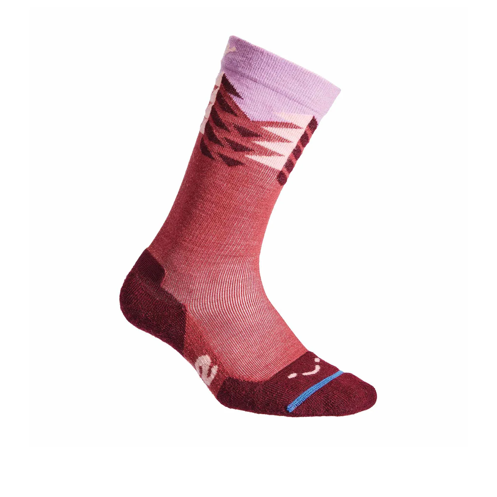 FITS F1100 Stand Fir Light Cushion Hike Crew Sock (Unisex) - Marsala
