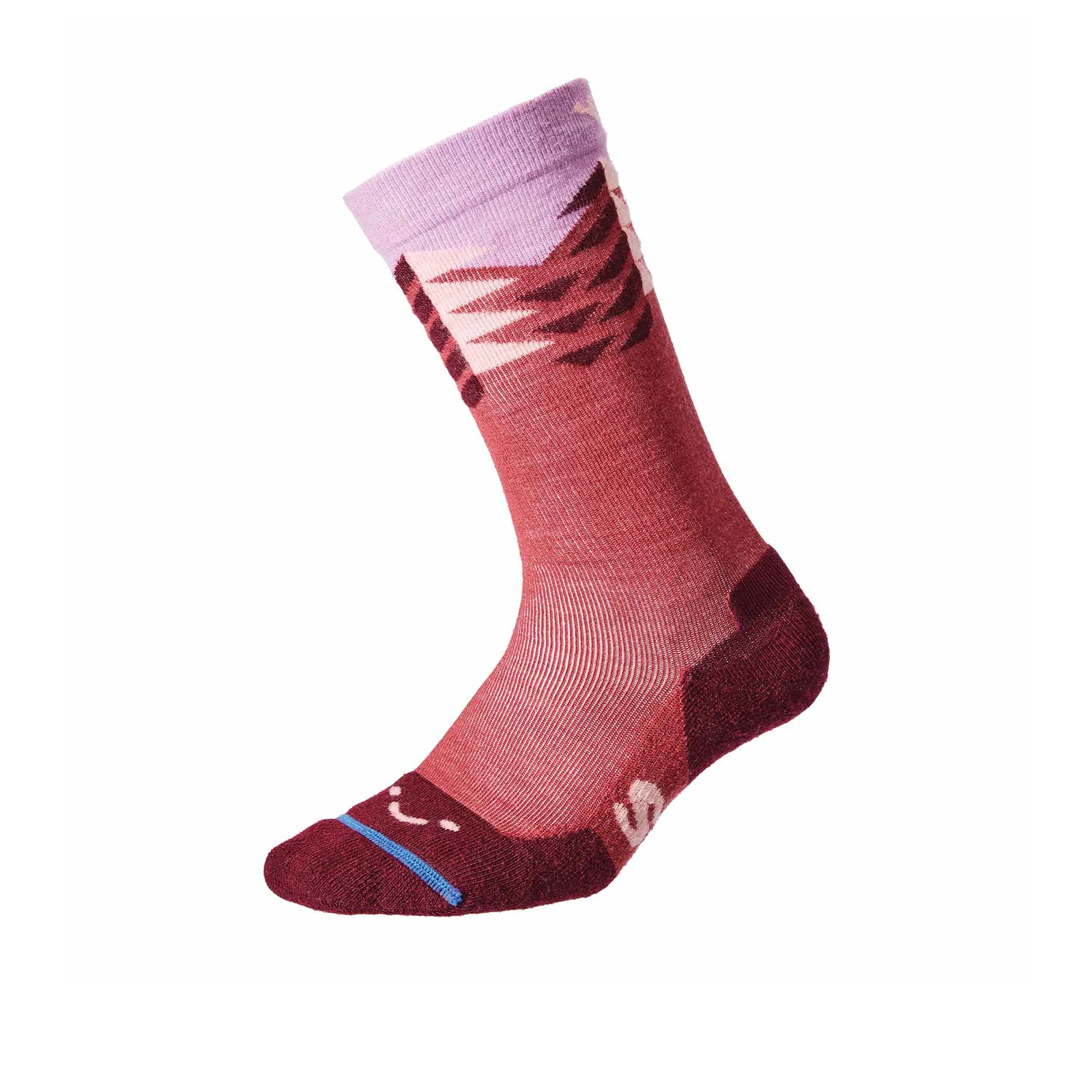 FITS F1100 Stand Fir Light Cushion Hike Crew Sock (Unisex) - Marsala - Image 2