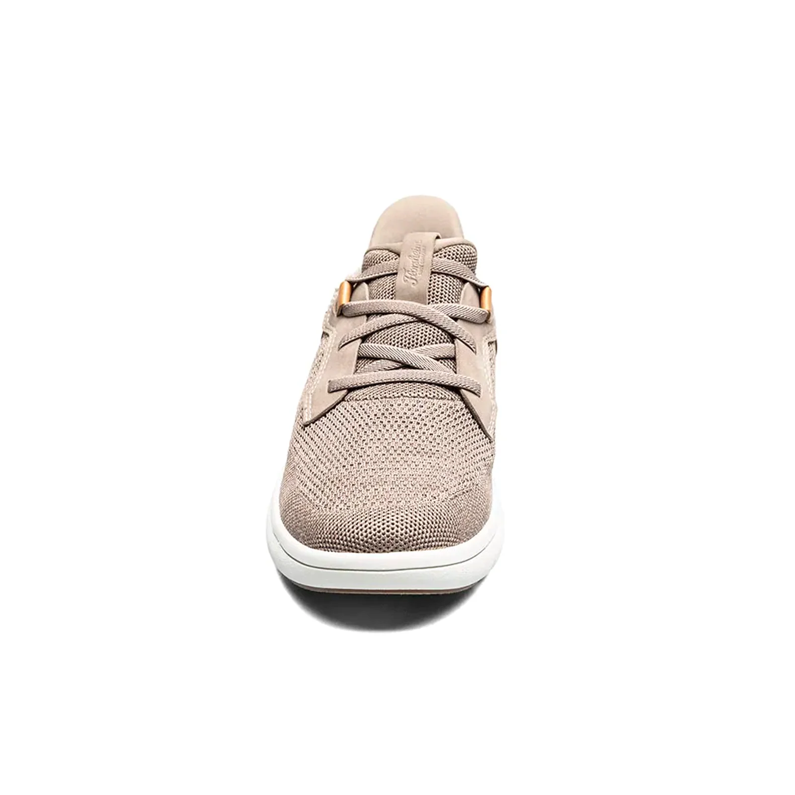 Florsheim Fleet Knit Elastic Lace Slip On (Men) - Mushroom Knit/Nubuck/Cognac Smooth w/White Sole - Image 4