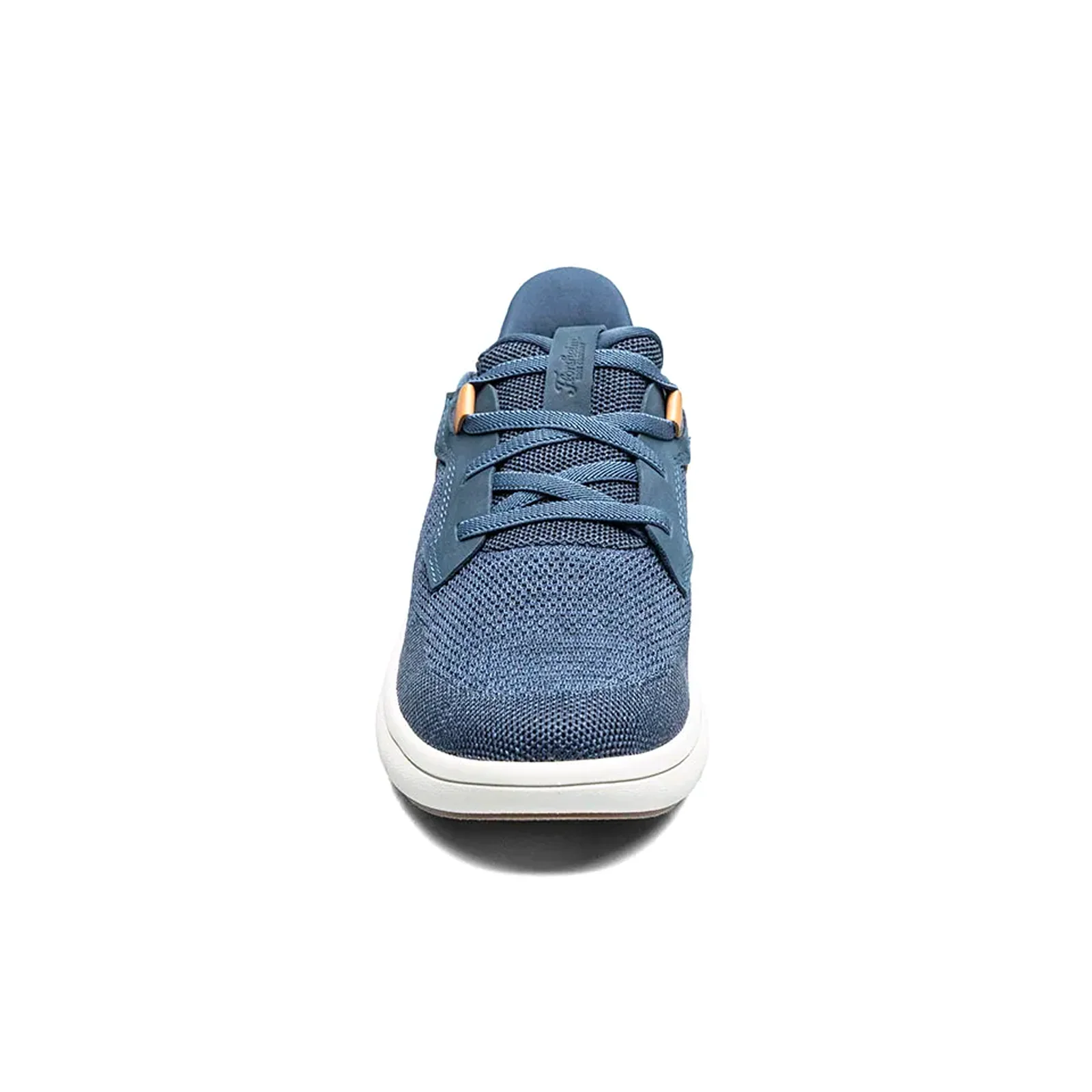 Florsheim Fleet Knit Elastic Lace Slip On (Men) - Navy Knit/Nubuck/Cognac Smooth w/White Sole - Image 4