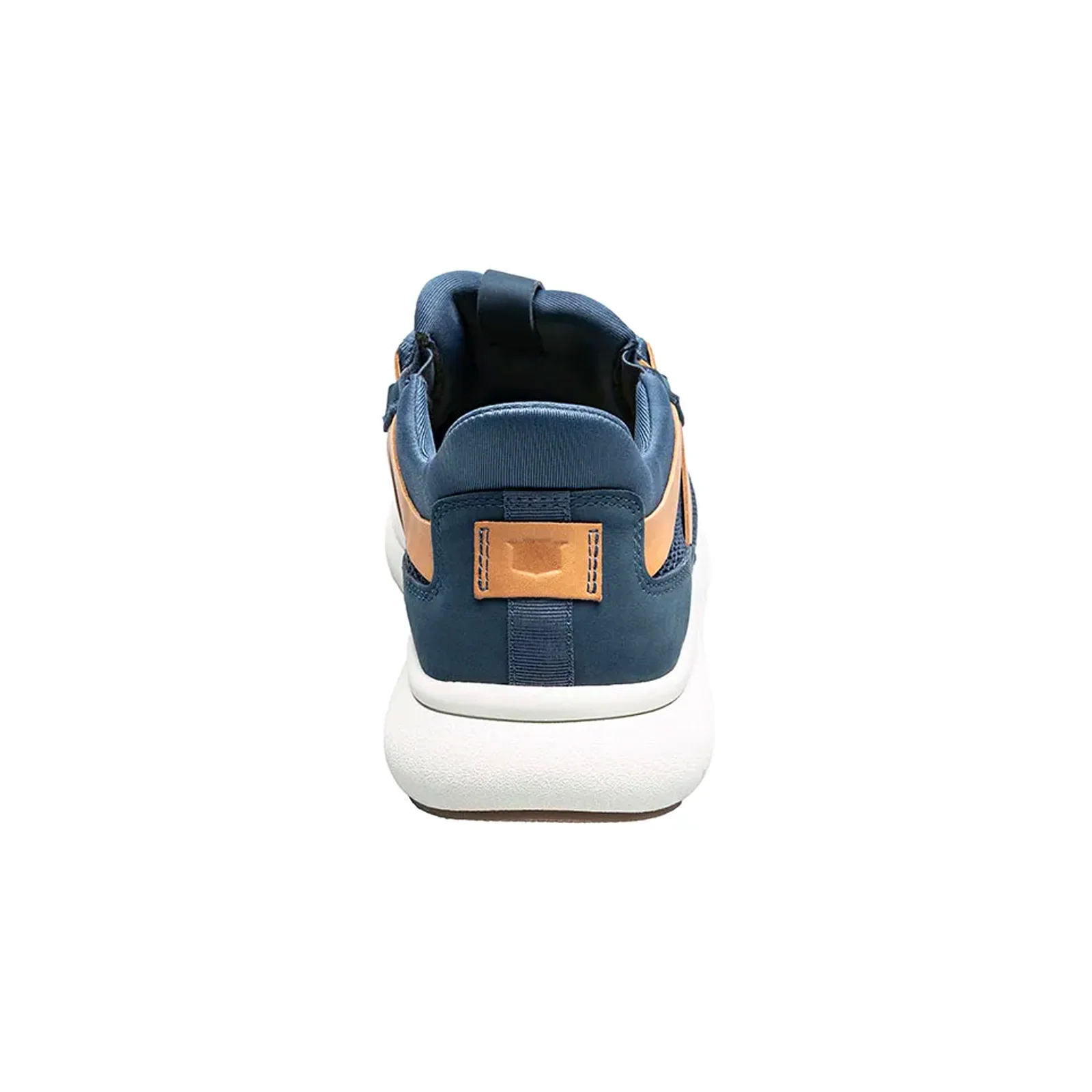 Florsheim Fleet Knit Elastic Lace Slip On (Men) - Navy Knit/Nubuck/Cognac Smooth w/White Sole - Image 5