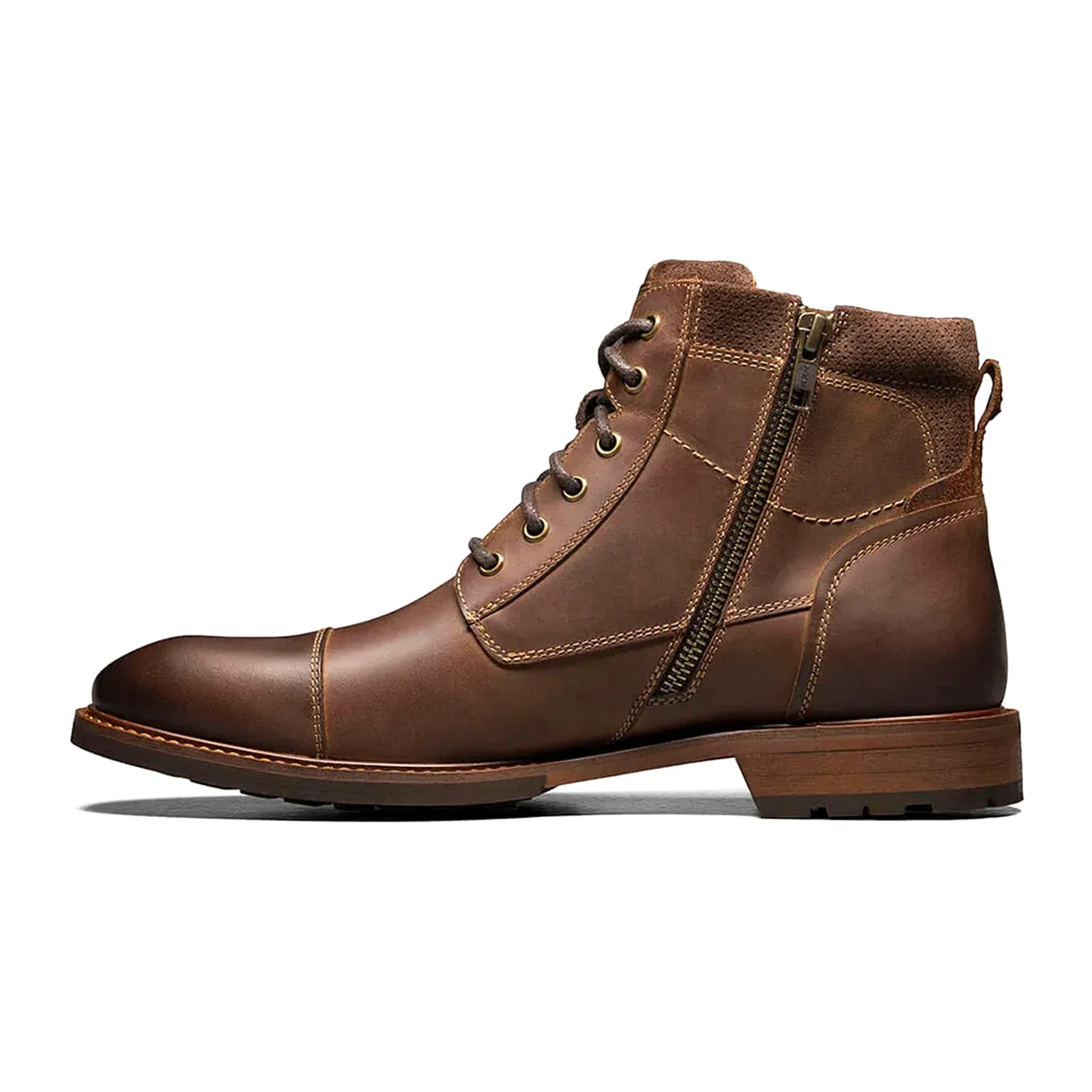 Florsheim Lodge Cap Toe Lace Up Boot (Men) - Brown Crazy Horse - Image 2