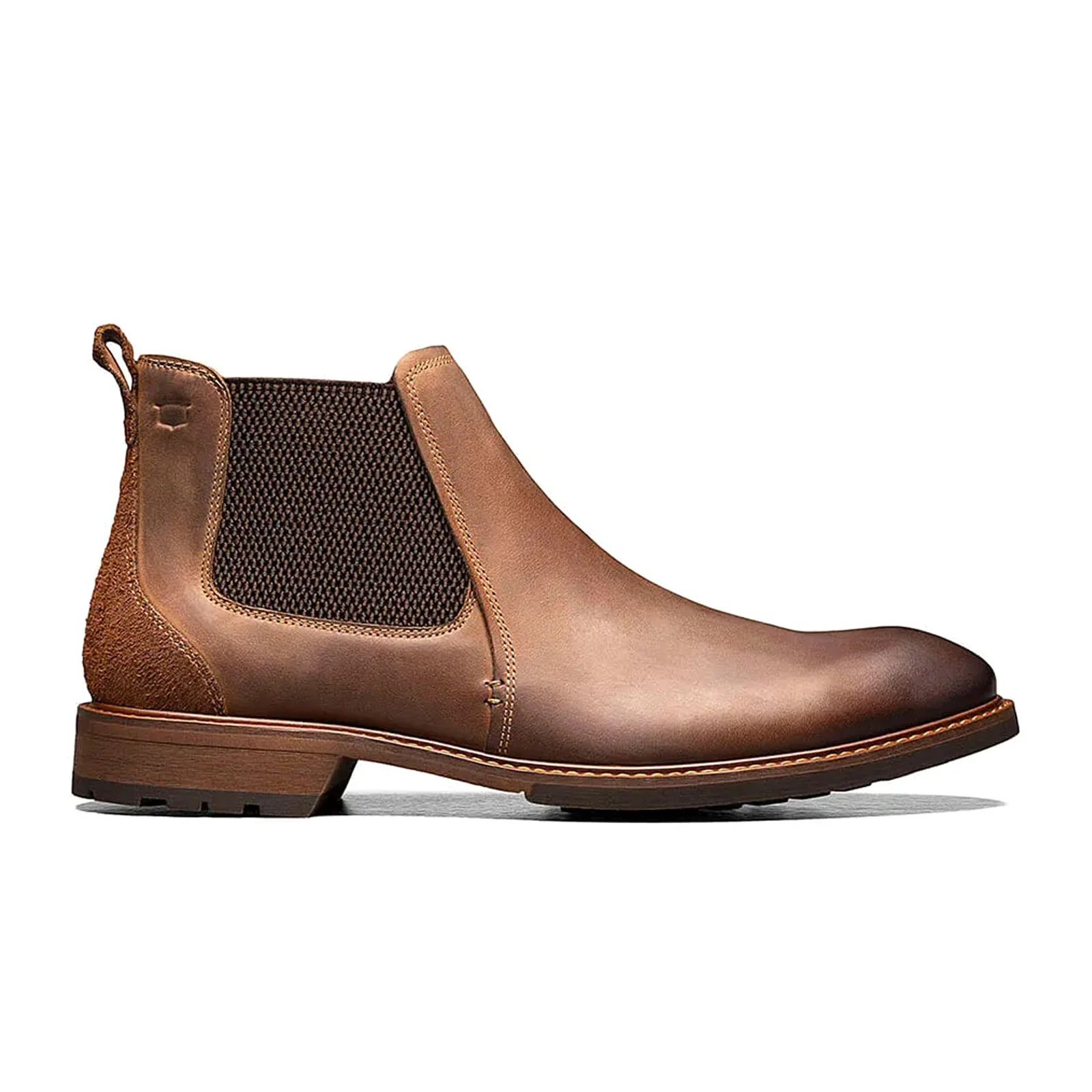 Florsheim Lodge Plain Toe Gore Boot (Men) - Brown Crazy Horse