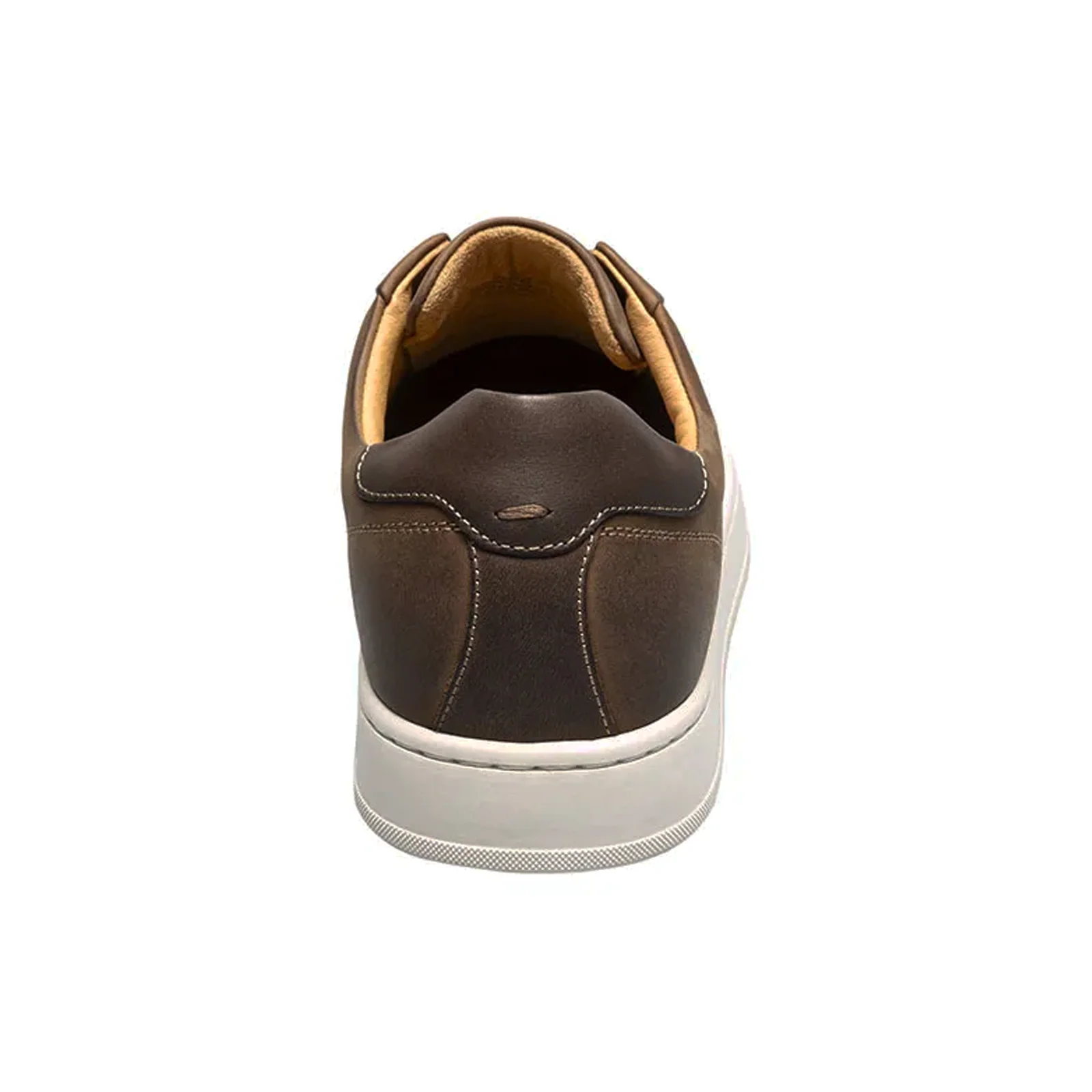 Florsheim Monopoli Elastic Lace To Toe Sneaker (Men) - Brown Crazy Horse/Cognac Smooth with White Sole - Image 5
