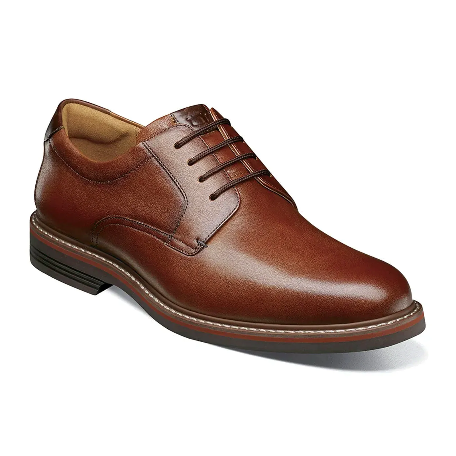 Florsheim Norwalk Plain Toe Oxford (Men) - Cognac Milled - Image 3