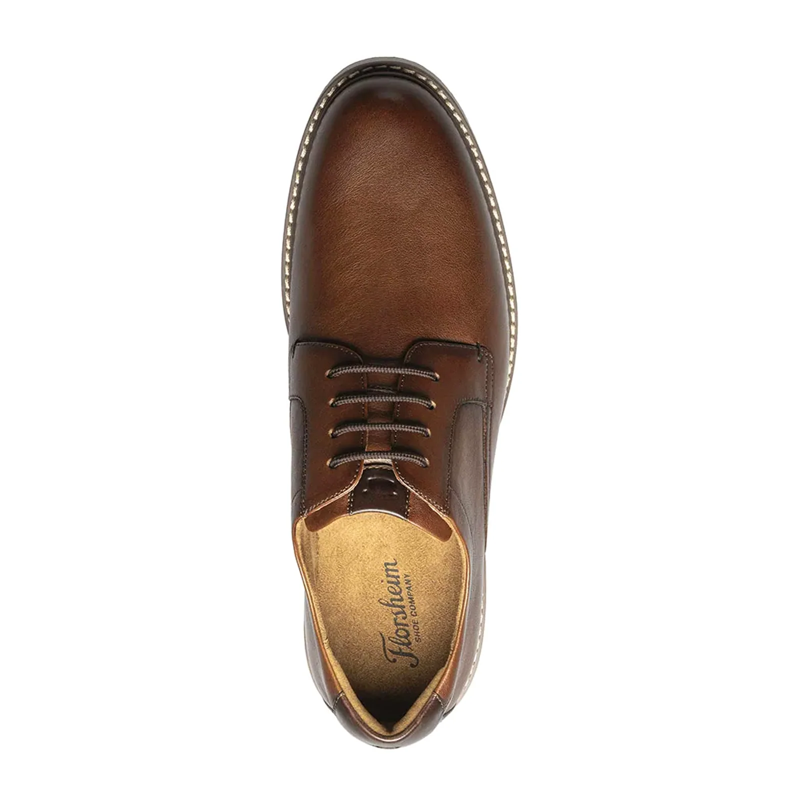 Florsheim Norwalk Plain Toe Oxford (Men) - Cognac Milled - Image 6