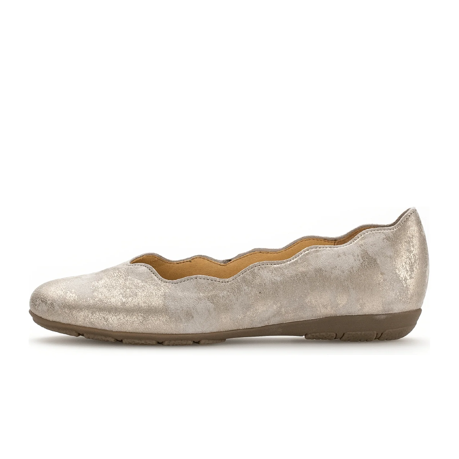 Gabor 166 Scalloped Flat (Women) - Muschel/Caruso Metallic - Image 2