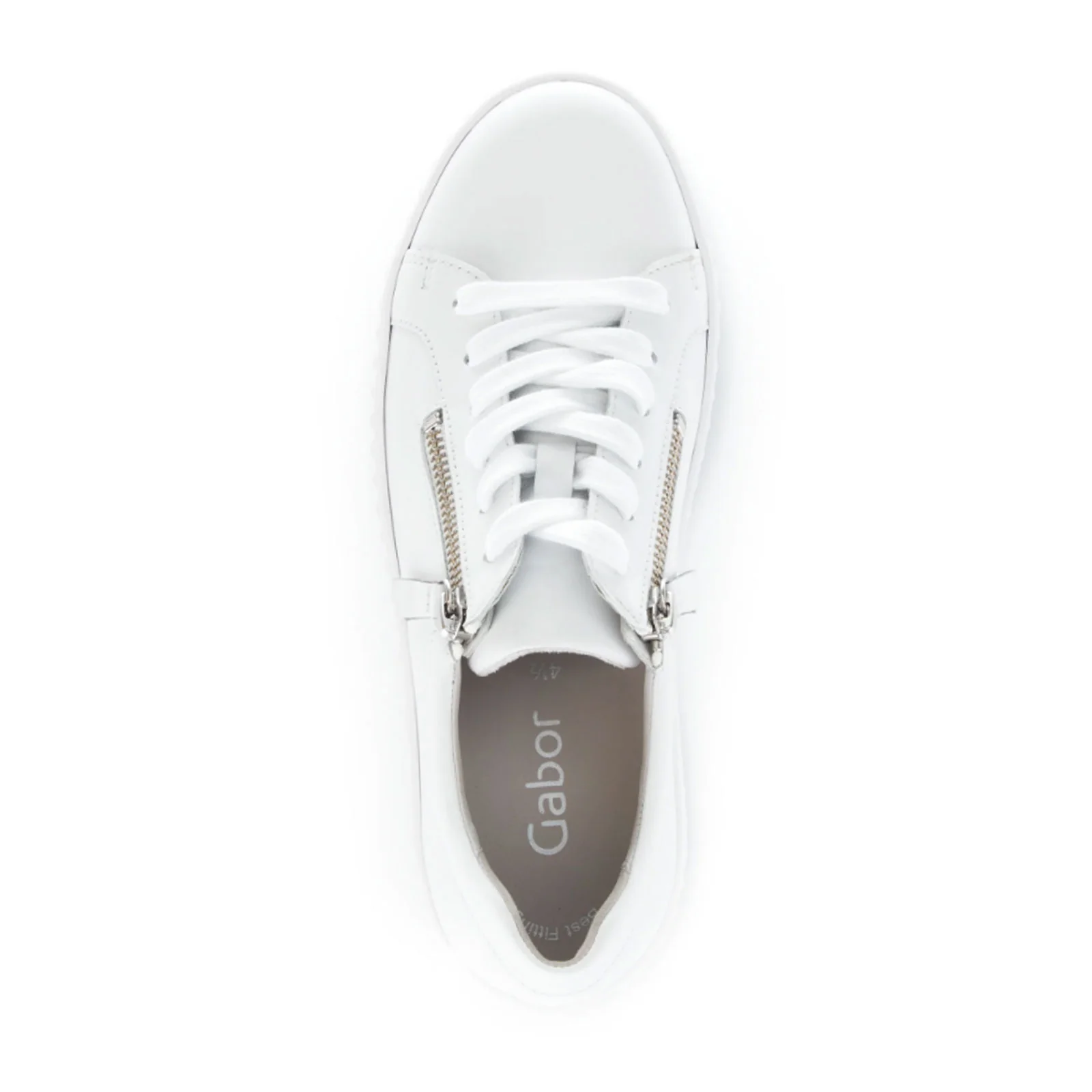 Gabor 200 Double Zip Platform Sneaker (Women) - Ice Nappa - Image 3
