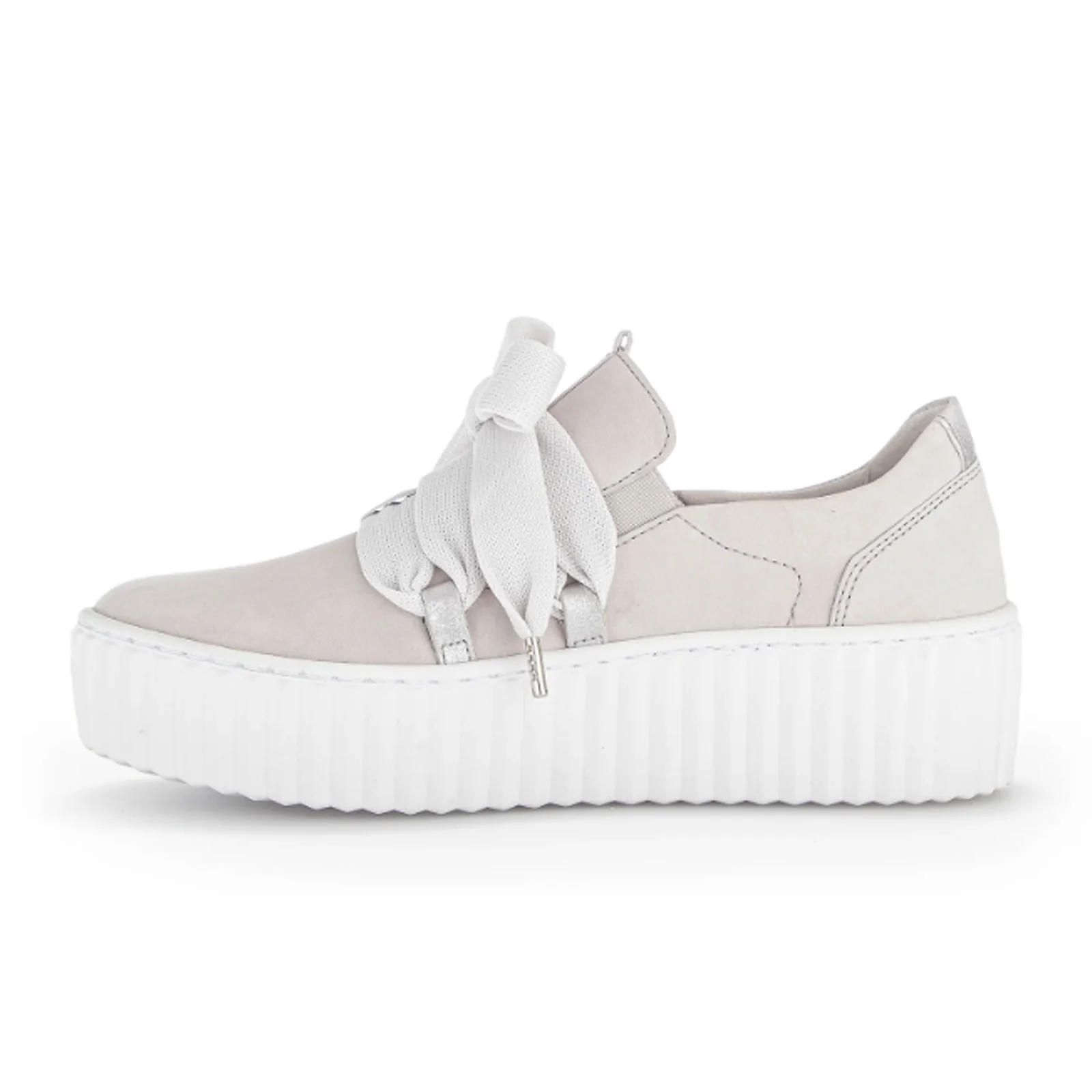 Gabor 202 Platform Bow Sneaker (Women) - Grey Leather - Image 2