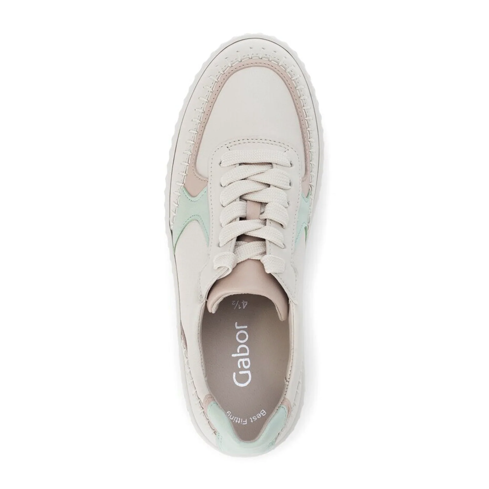 Gabor 204 Platform Stitch Sneaker (Women) - Nappa Nava/Caspian/Panna - Image 5