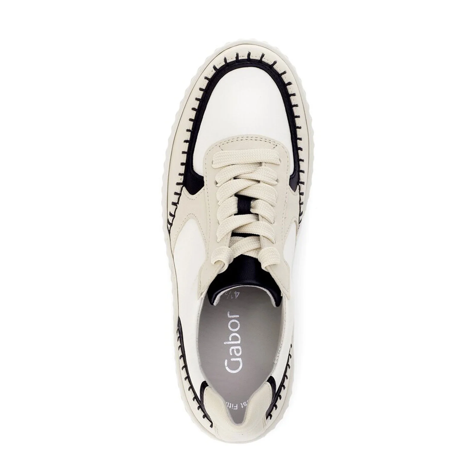 Gabor 204 Platform Stitch Sneaker (Women) - Nappa Nava/Panna/Schwarz - Image 5