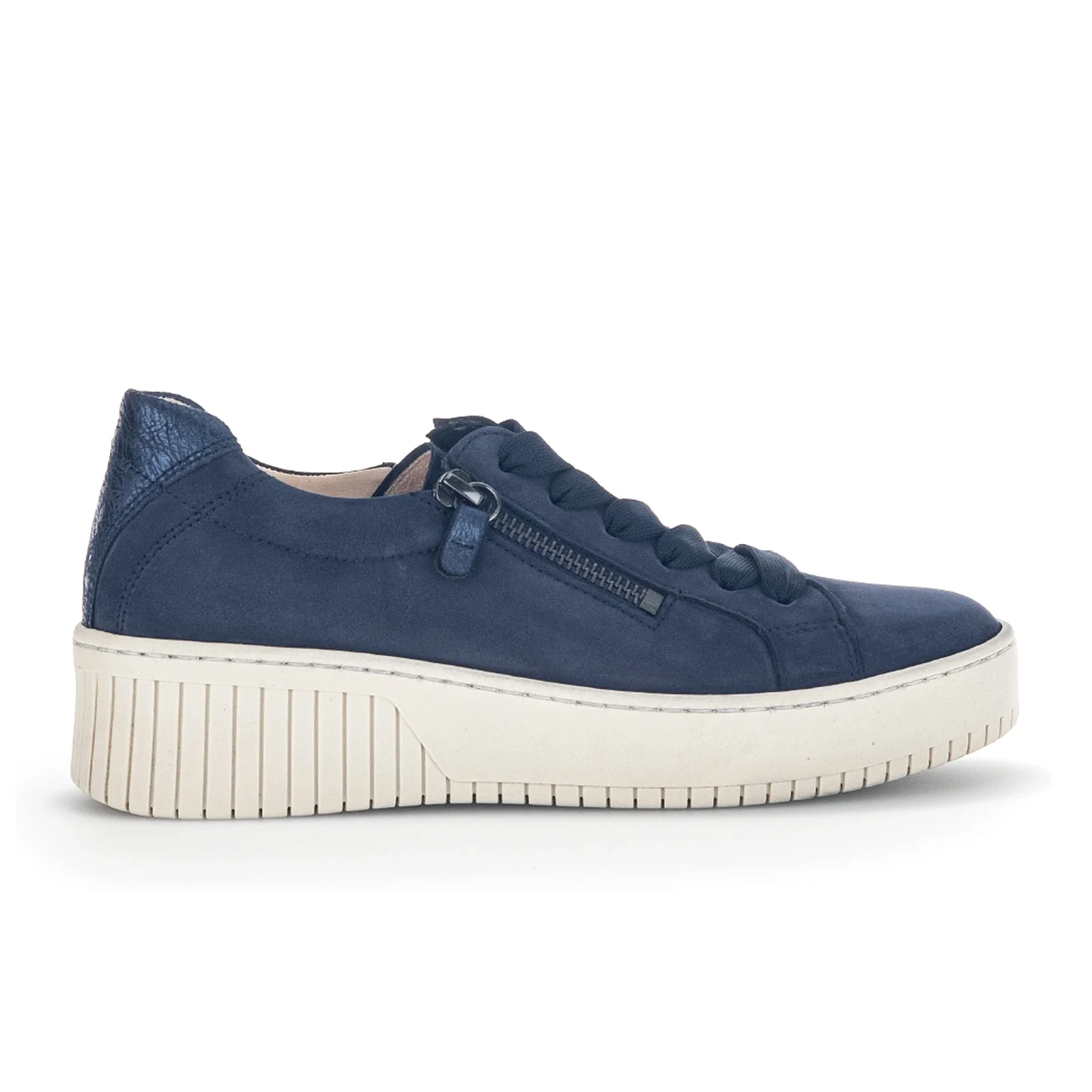 Gabor 230 Dolly Platform Sneaker (Women) - Blue Creme Nubuck/Broken Met