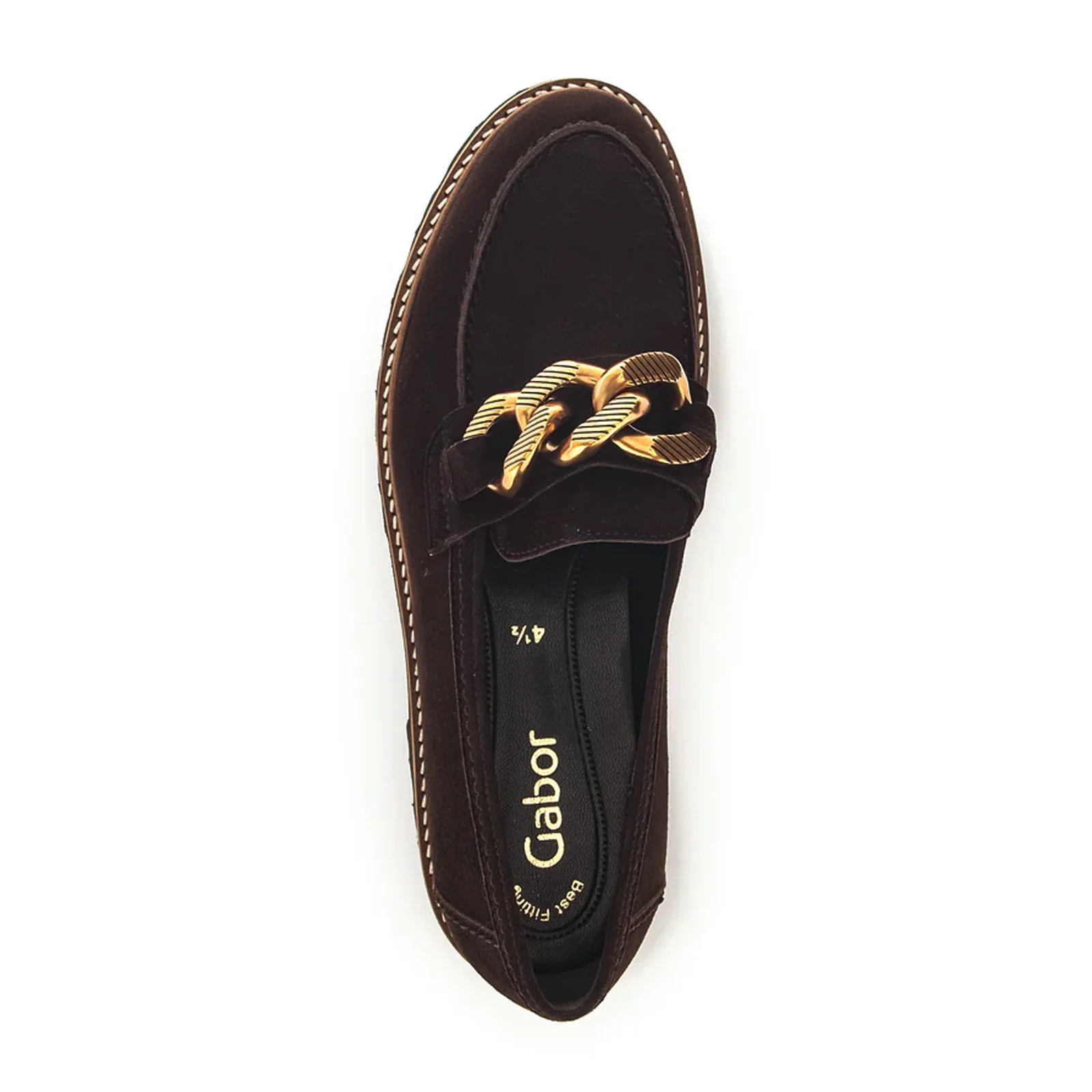 Gabor 240 Chain Loafer (Women) - Chocolate Samtchevreau - Image 3