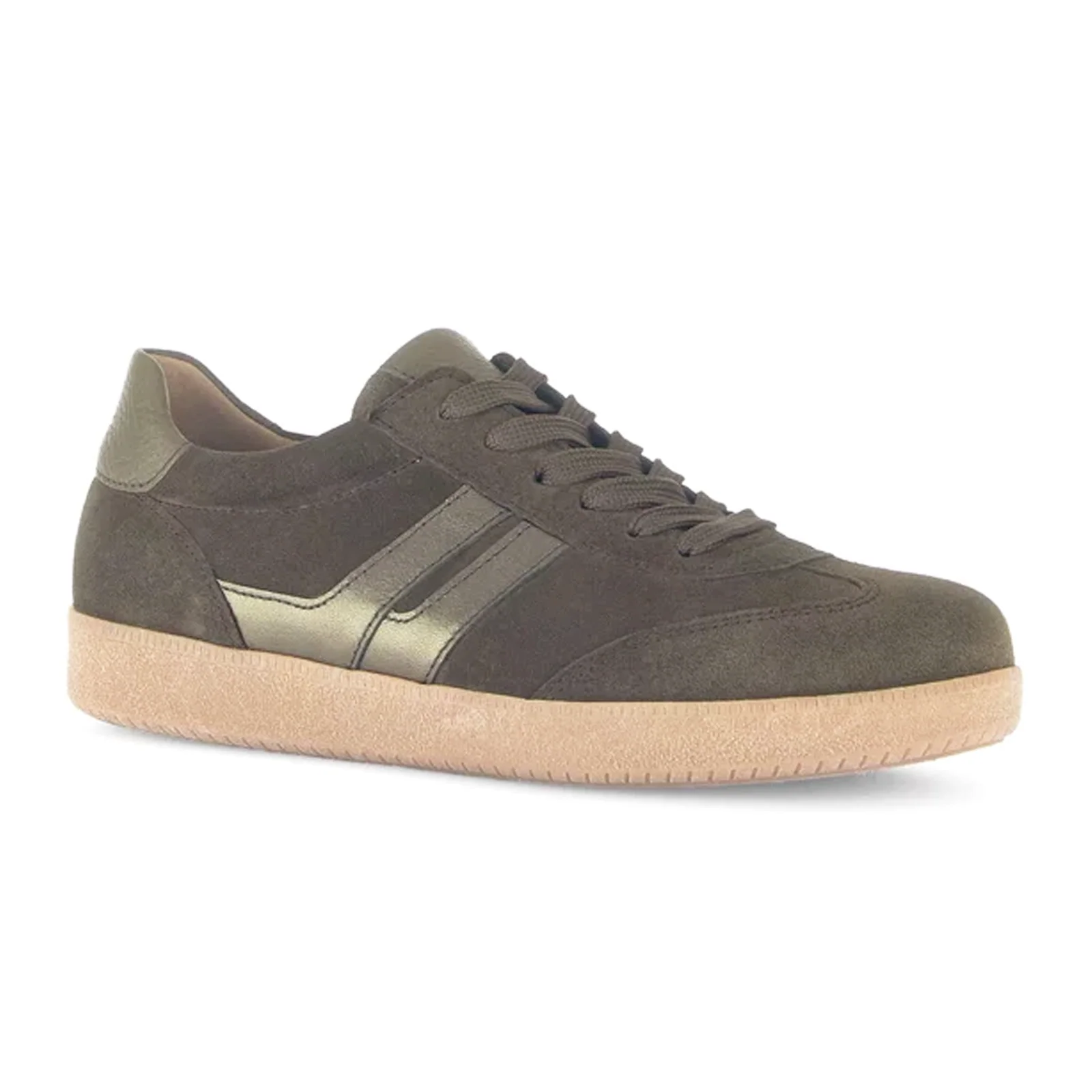 Gabor 300 Court Sneaker (Women) - Olive Loden Suede - Image 3