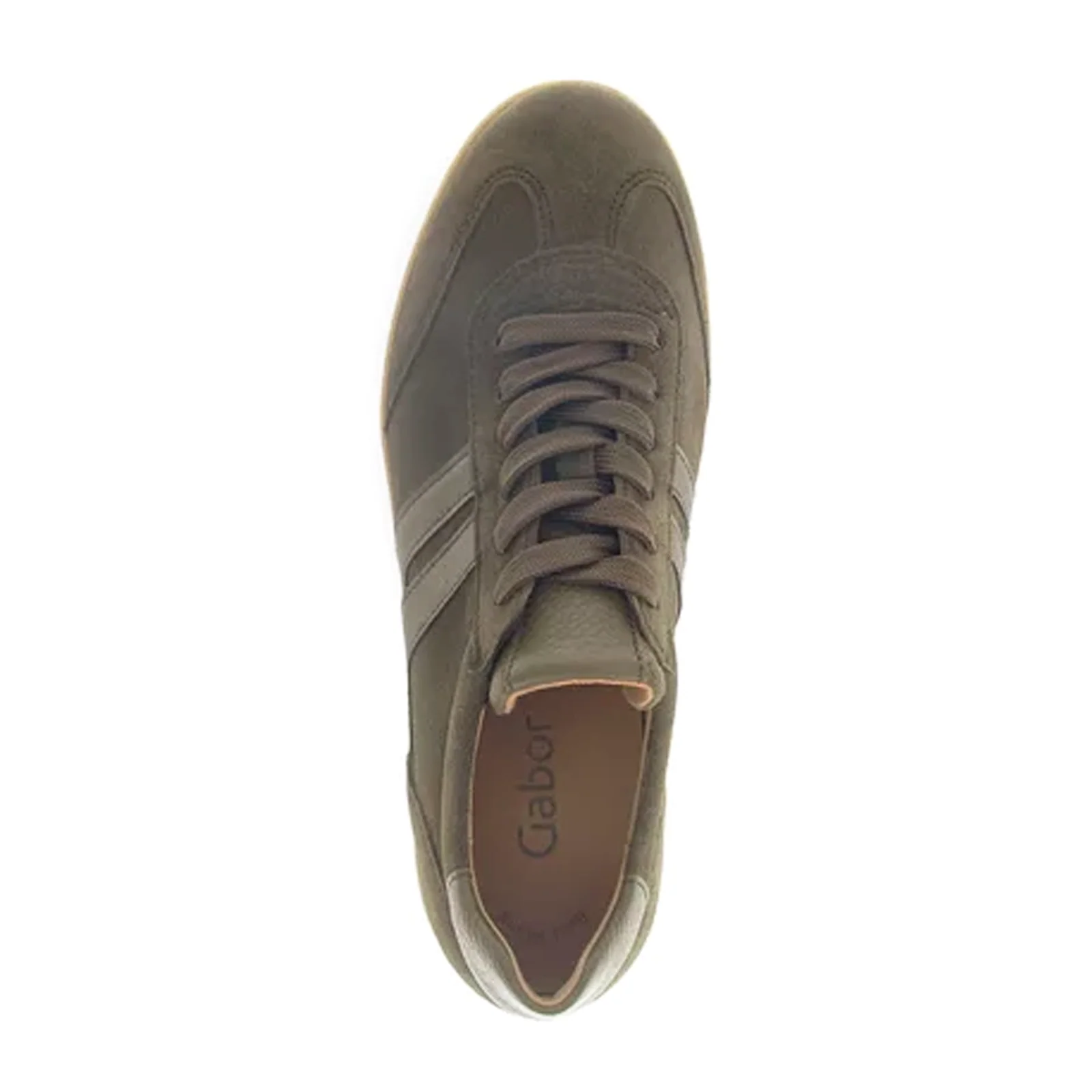 Gabor 300 Court Sneaker (Women) - Olive Loden Suede - Image 5
