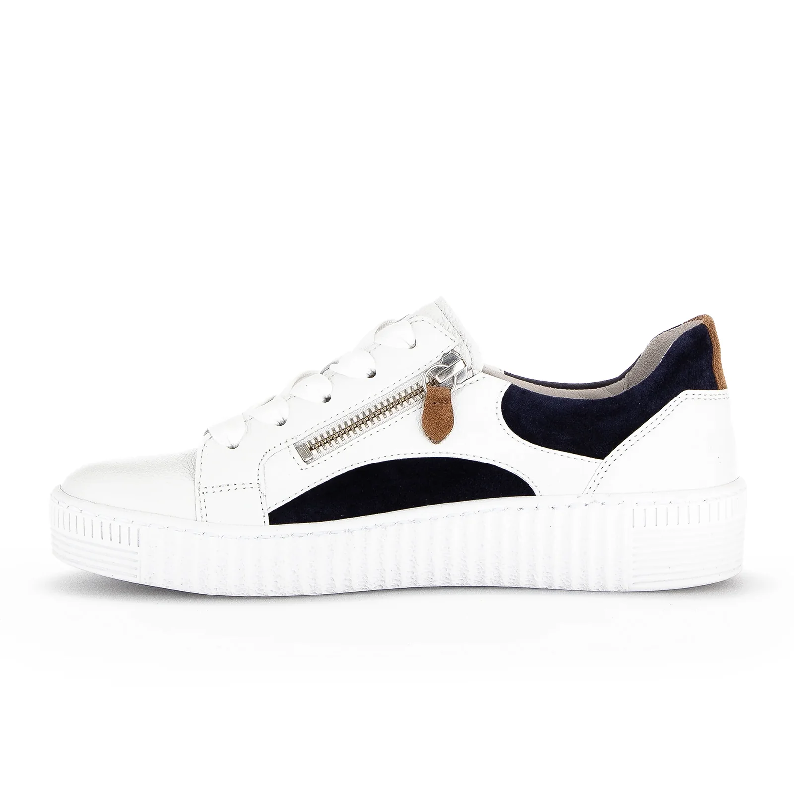 Gabor 330 Double Zip Sneaker (Women) - White/Marine Lion - Image 2