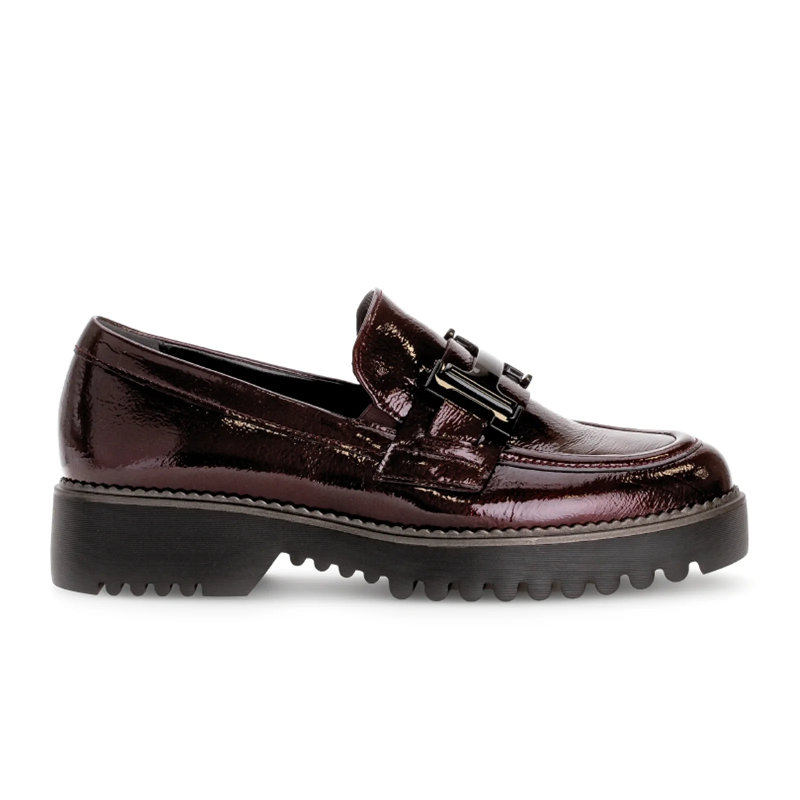 Gabor 452 City Loafer (Women) - Rock Lack/Burgundy Patent