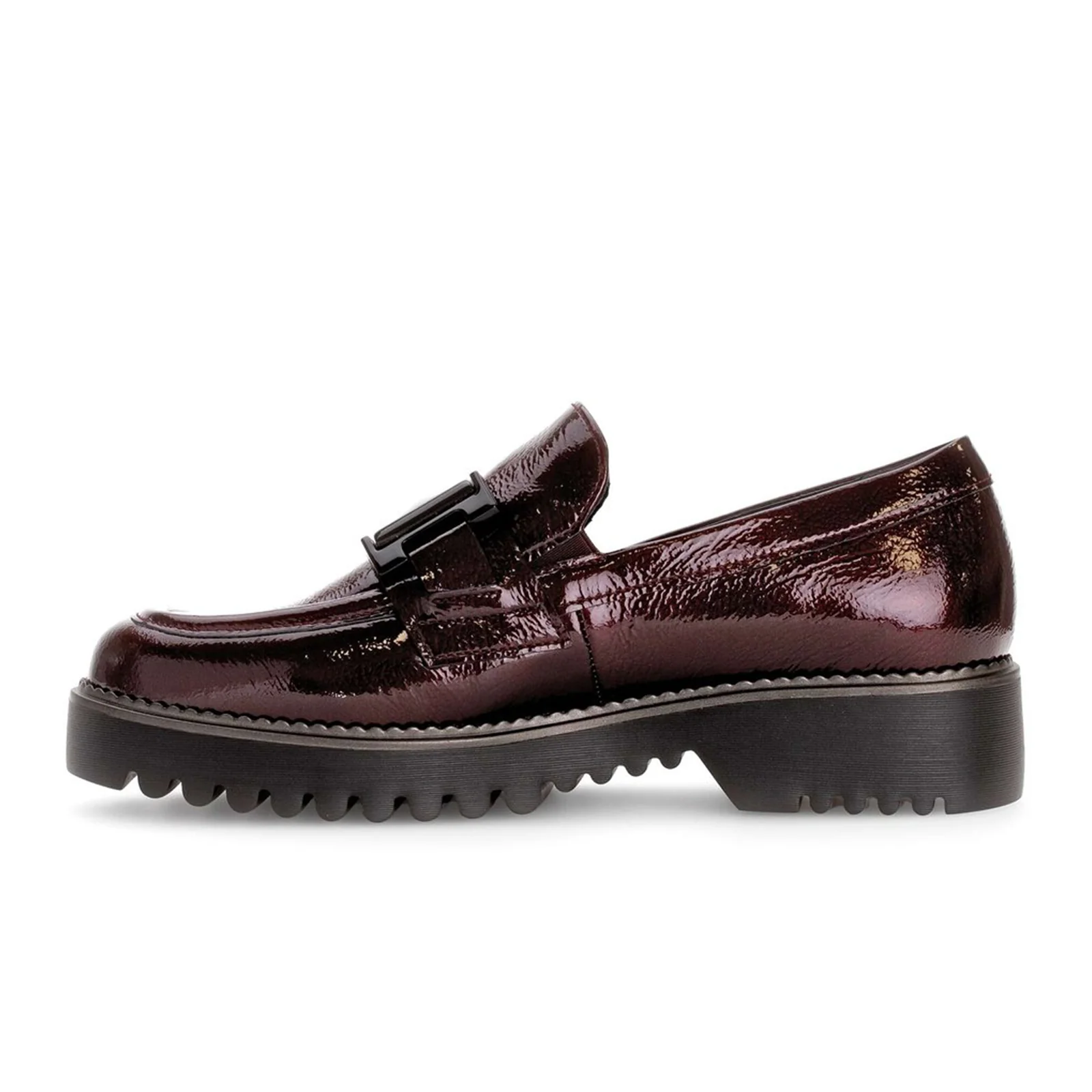 Gabor 452 City Loafer (Women) - Rock Lack/Burgundy Patent - Image 2