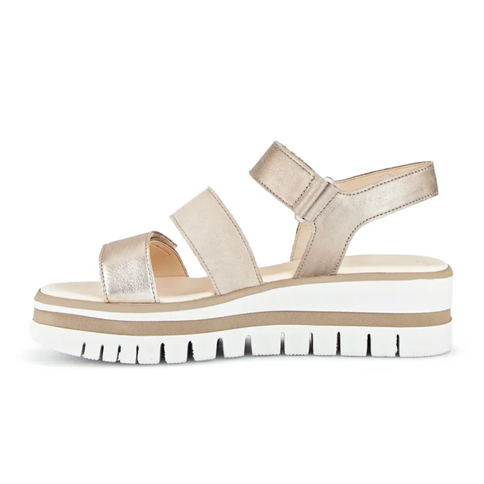 Gabor 620 Platform Wedge Sandal (Women) - Desert Kombi Metallic/Samtchevreau - Image 2