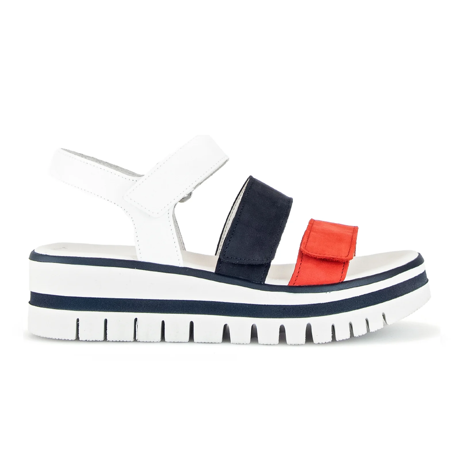 Gabor 620 Platform Wedge Sandal (Women) - Marine Kombi Soft Nubuck