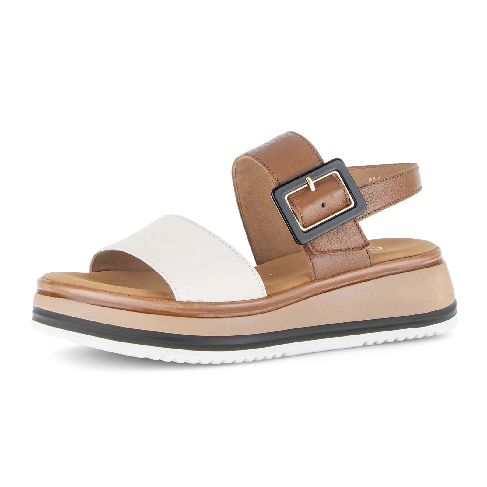 Gabor 744 Slingback Wedge Sandal (Women) - Cervo/Creme/Camel - Image 2