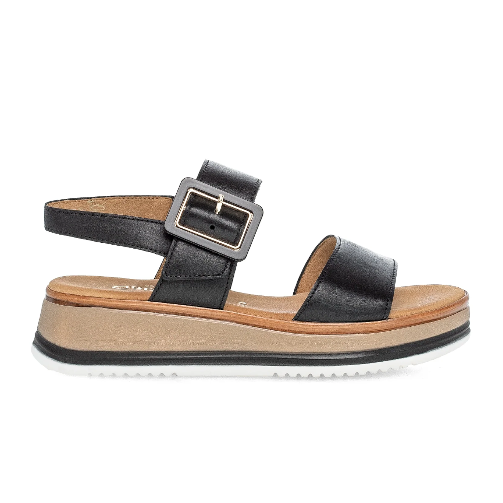 Gabor 744 Slingback Wedge Sandal (Women) - Foulardcalf/Schwarz