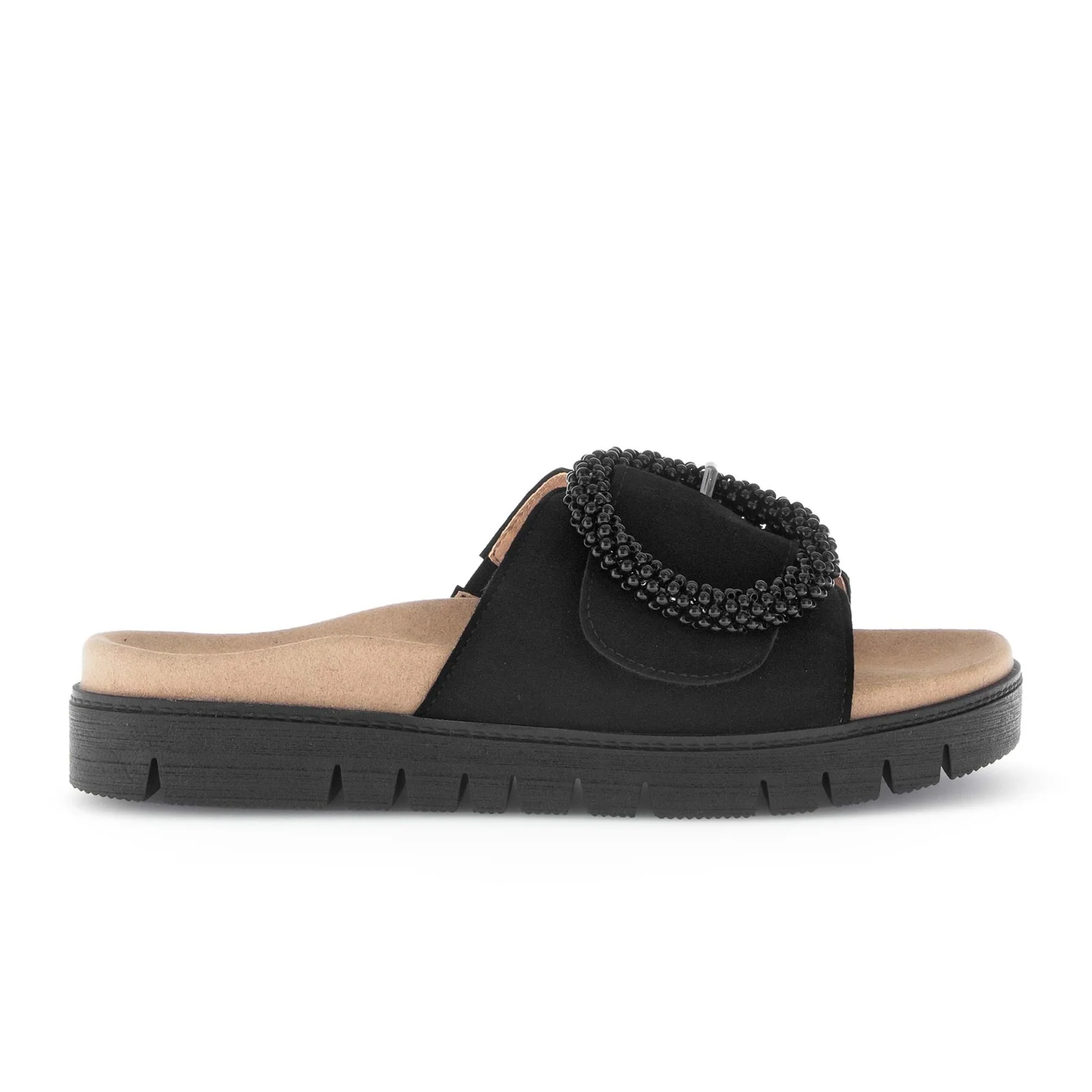 Gabor 745 Beaded Ring Slide (Women) - Dreamvelour/Schwarz