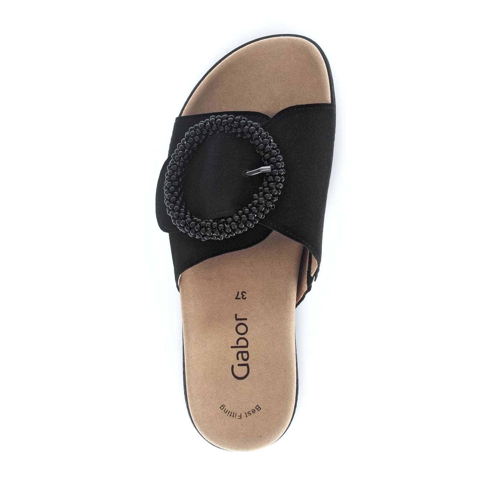 Gabor 745 Beaded Ring Slide (Women) - Dreamvelour/Schwarz - Image 5