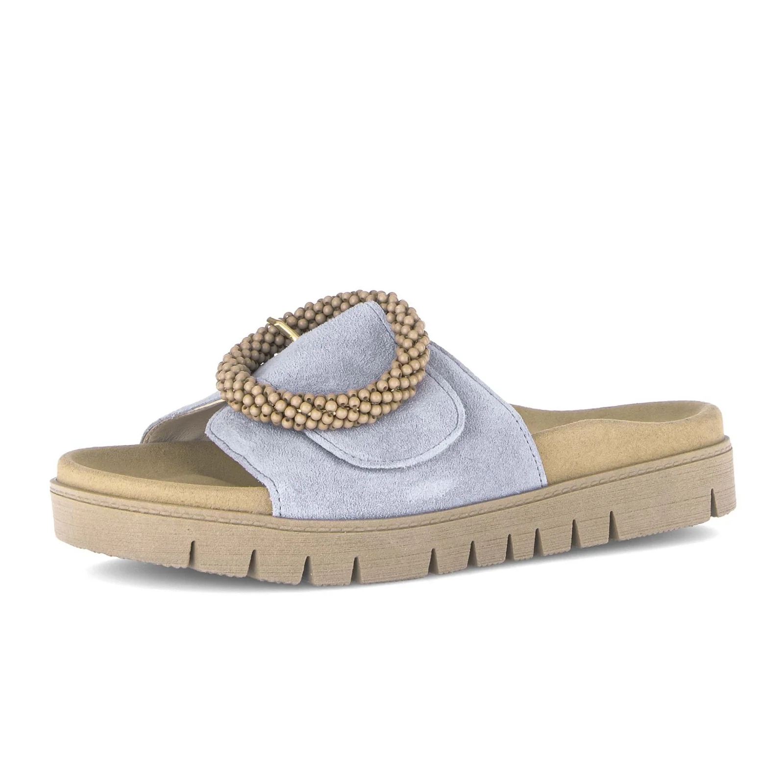 Gabor 745 Beaded Ring Slide (Women) - Dreamvelour/Sky - Image 2