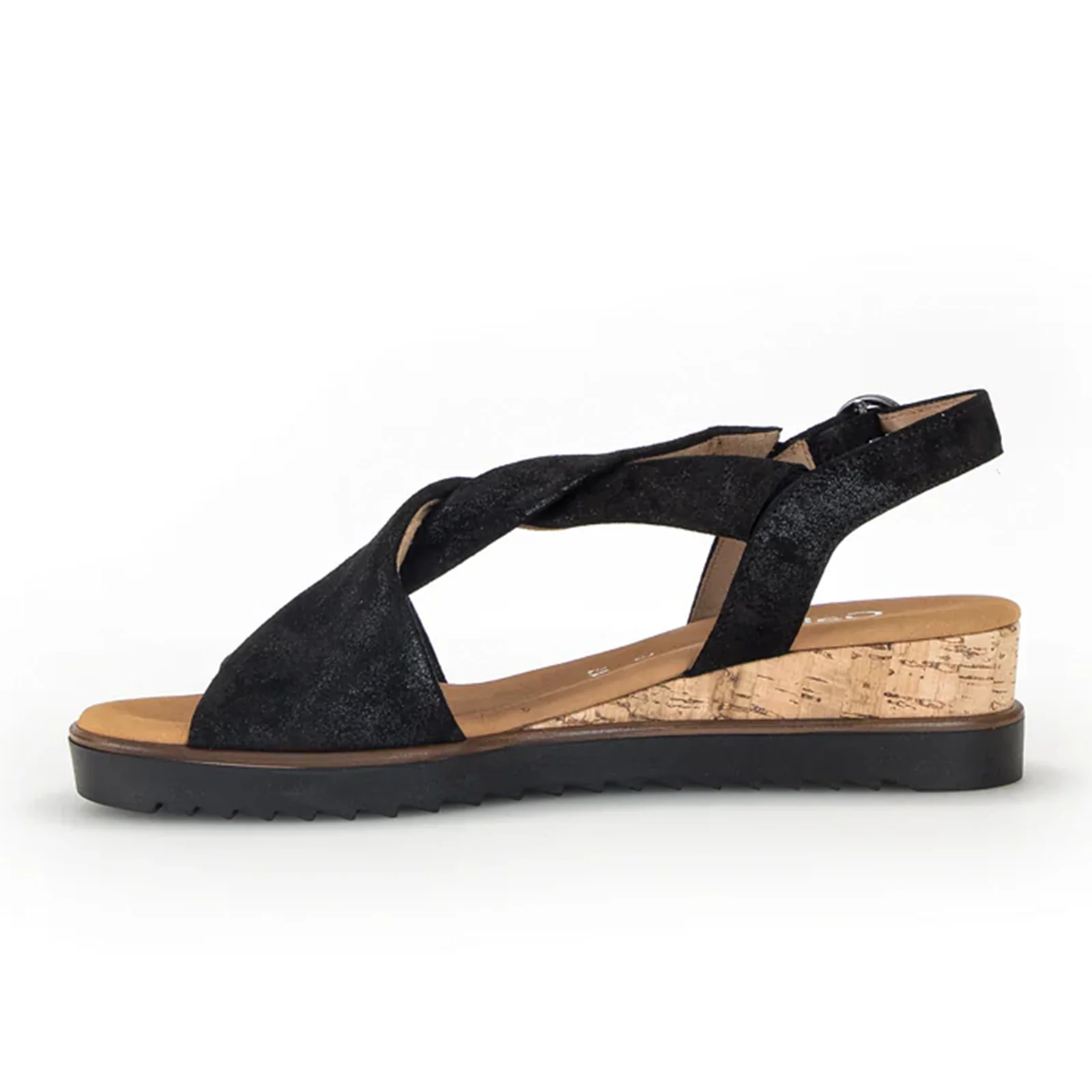 Gabor 751 Wedge Sandal (Women) - Caruso Met/Schwarz - Image 2