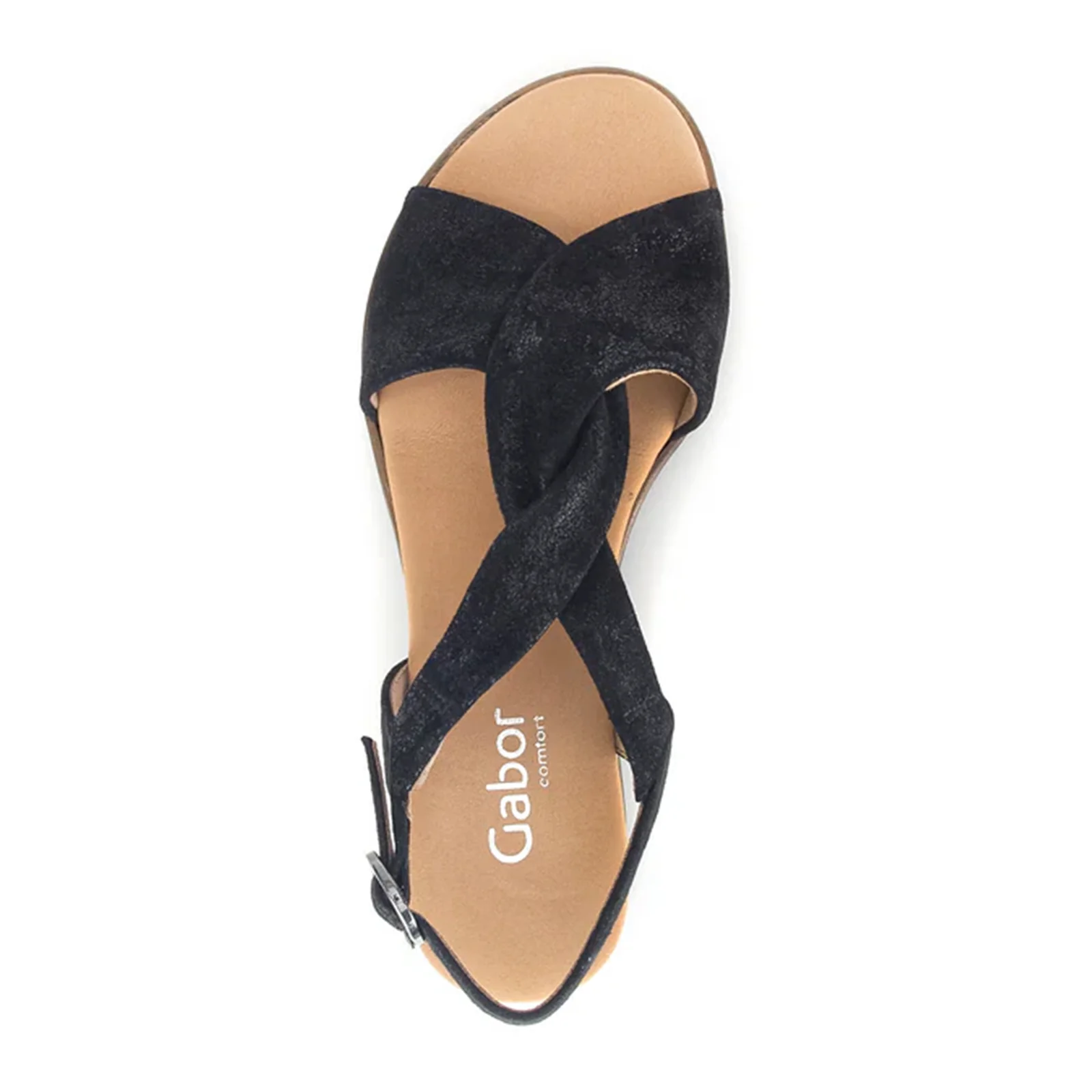 Gabor 751 Wedge Sandal (Women) - Caruso Met/Schwarz - Image 3
