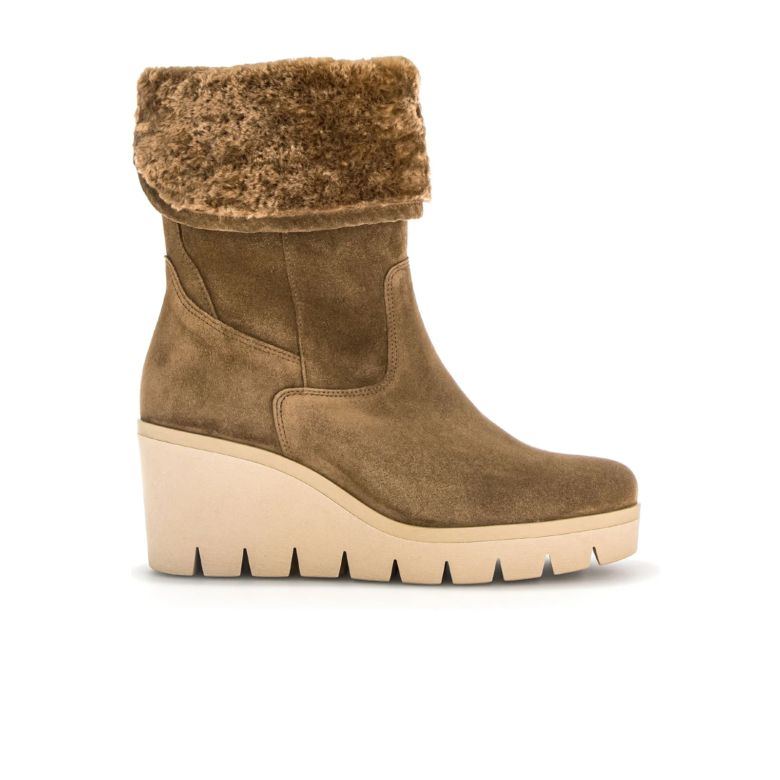 Gabor 785 Vienna Wedge Boot (Women) - Farro Dreamvelour/Fell