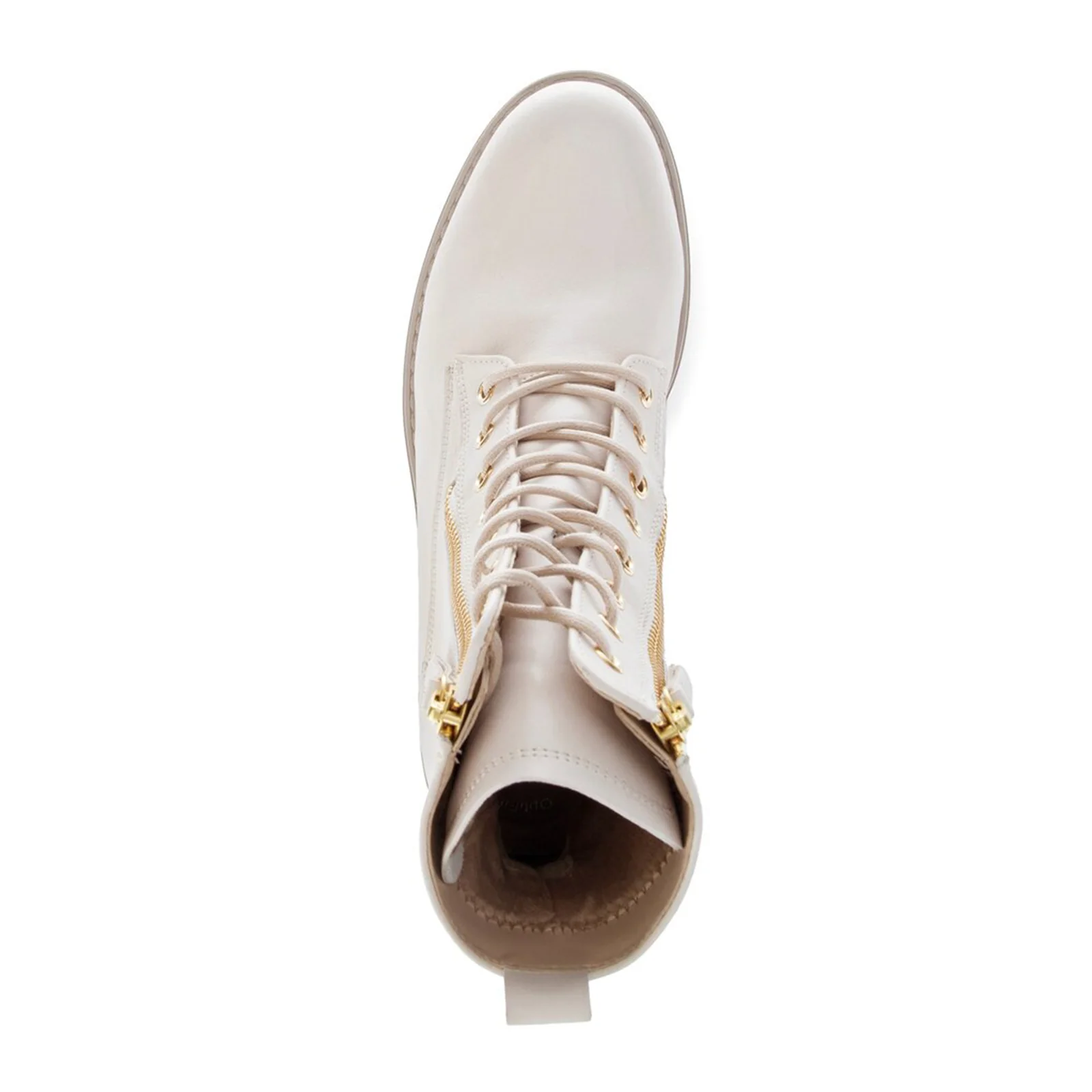 Gabor 785 Zip Combat Boot (Women) - Ivory Leather - Image 4
