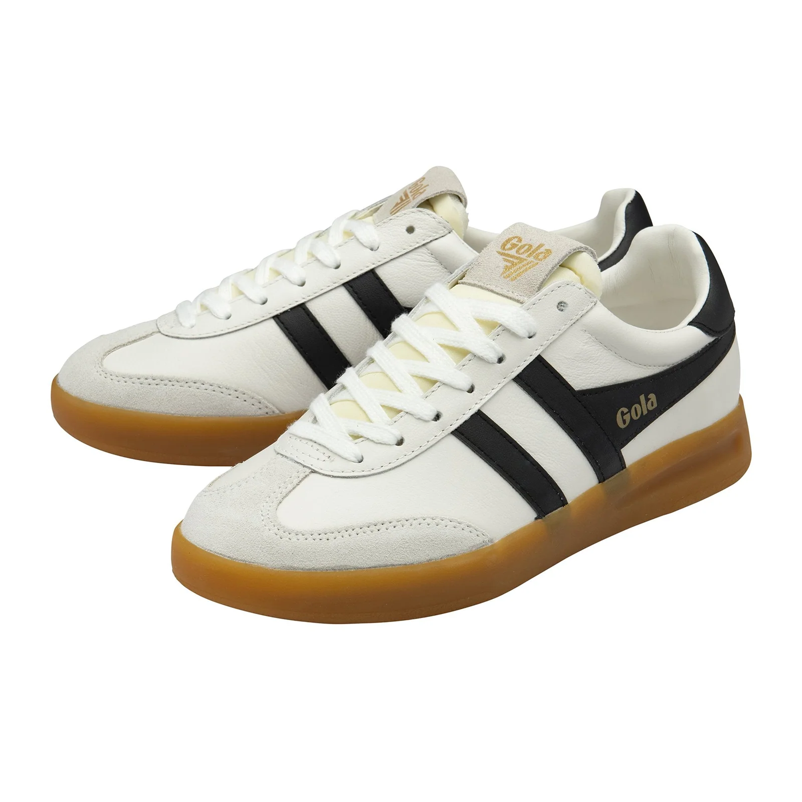 Gola Cyclone Leather Sneaker (Women) - White/Black/Gum - Image 3
