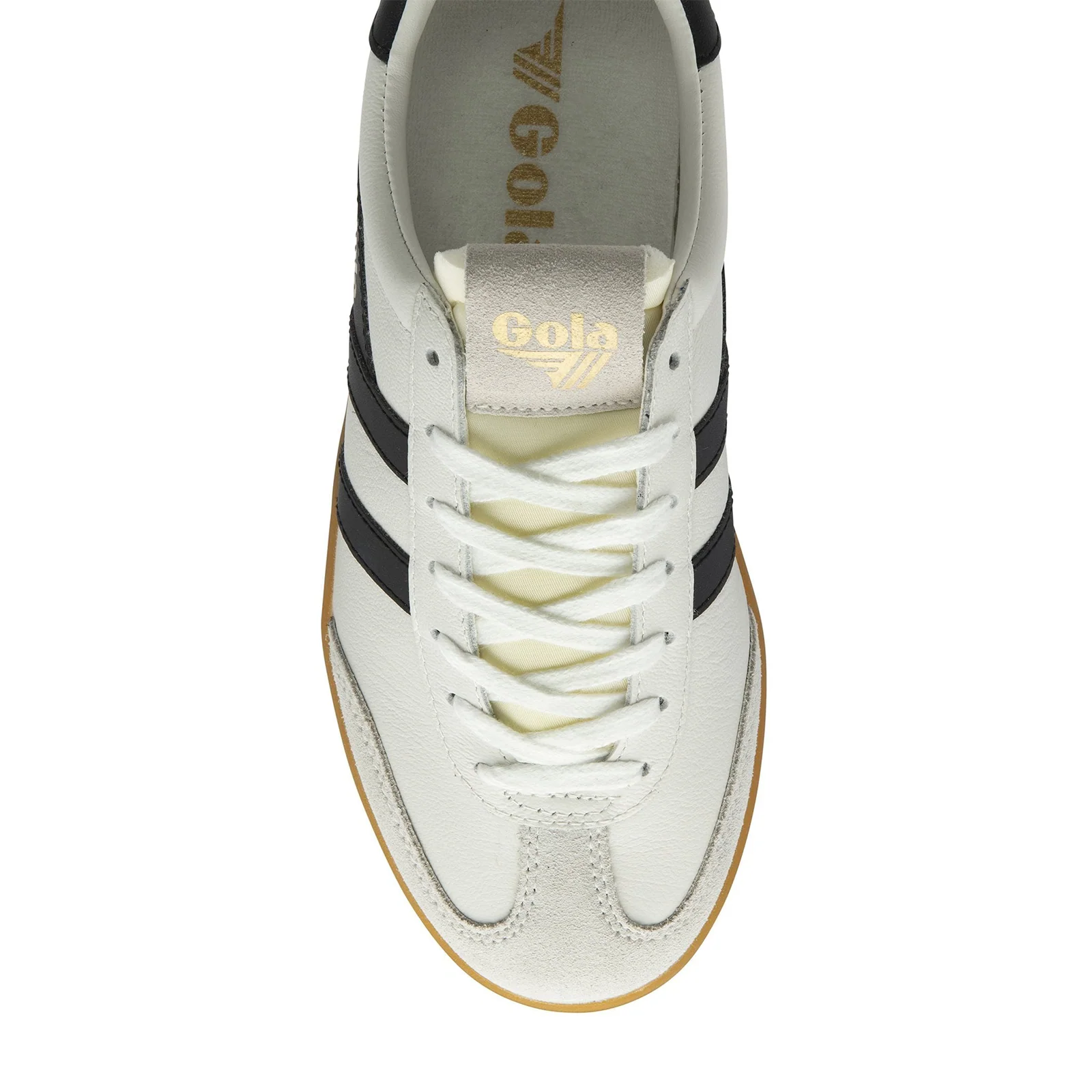 Gola Cyclone Leather Sneaker (Women) - White/Black/Gum - Image 5