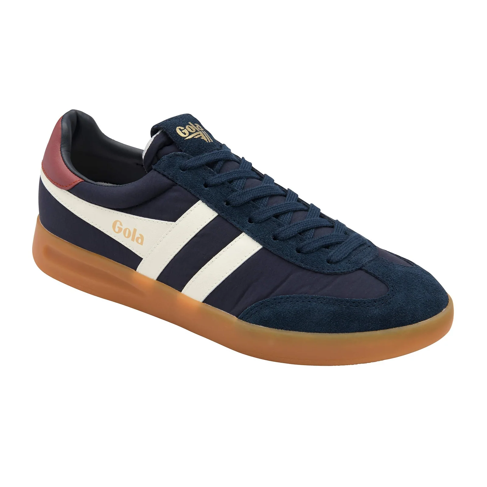 Gola Cyclone Nylon Sneaker (Men) - Navy/Off White/Red Ochre/Gum - Image 2