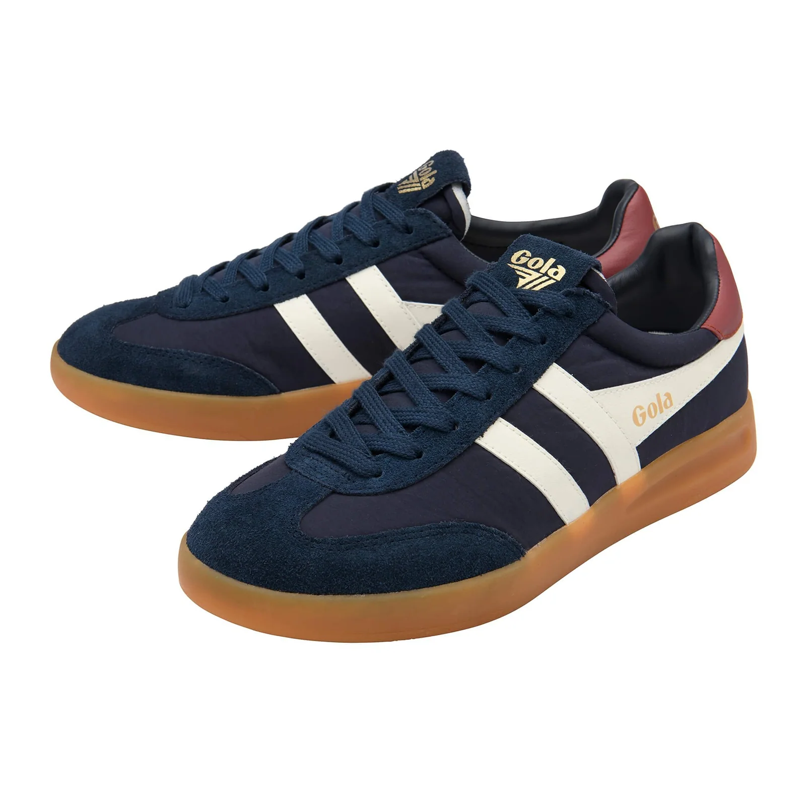 Gola Cyclone Nylon Sneaker (Men) - Navy/Off White/Red Ochre/Gum - Image 3