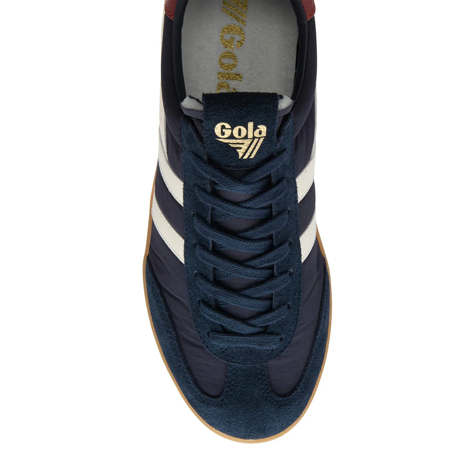 Gola Cyclone Nylon Sneaker (Men) - Navy/Off White/Red Ochre/Gum - Image 5