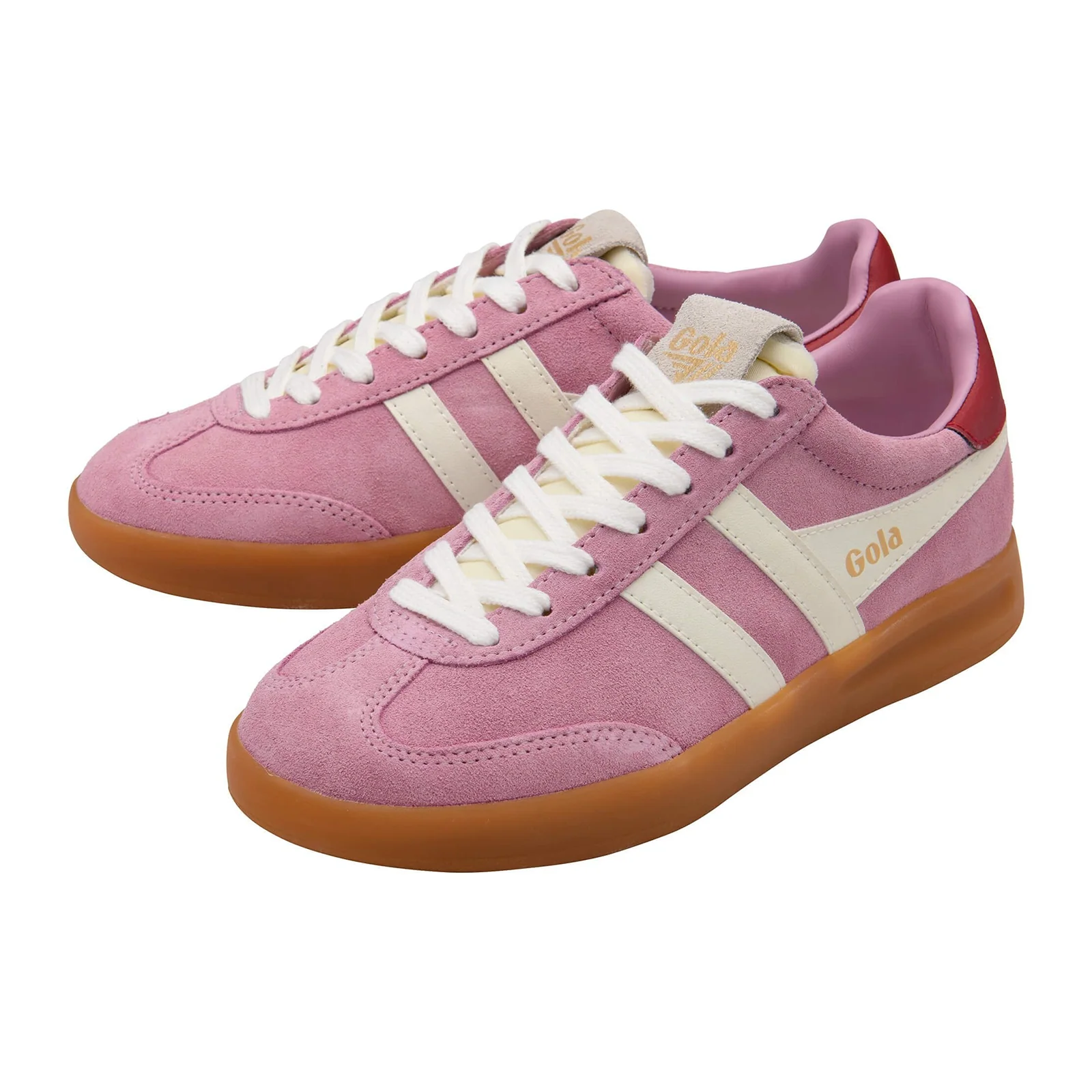 Gola Cyclone Sneaker (Women) - Candy/Off White/Deep Red/Gum - Image 3