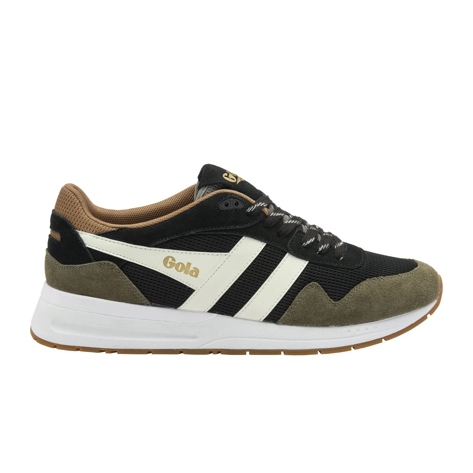 Gola Delta Sneaker (Men) - Black/Khaki/Off White